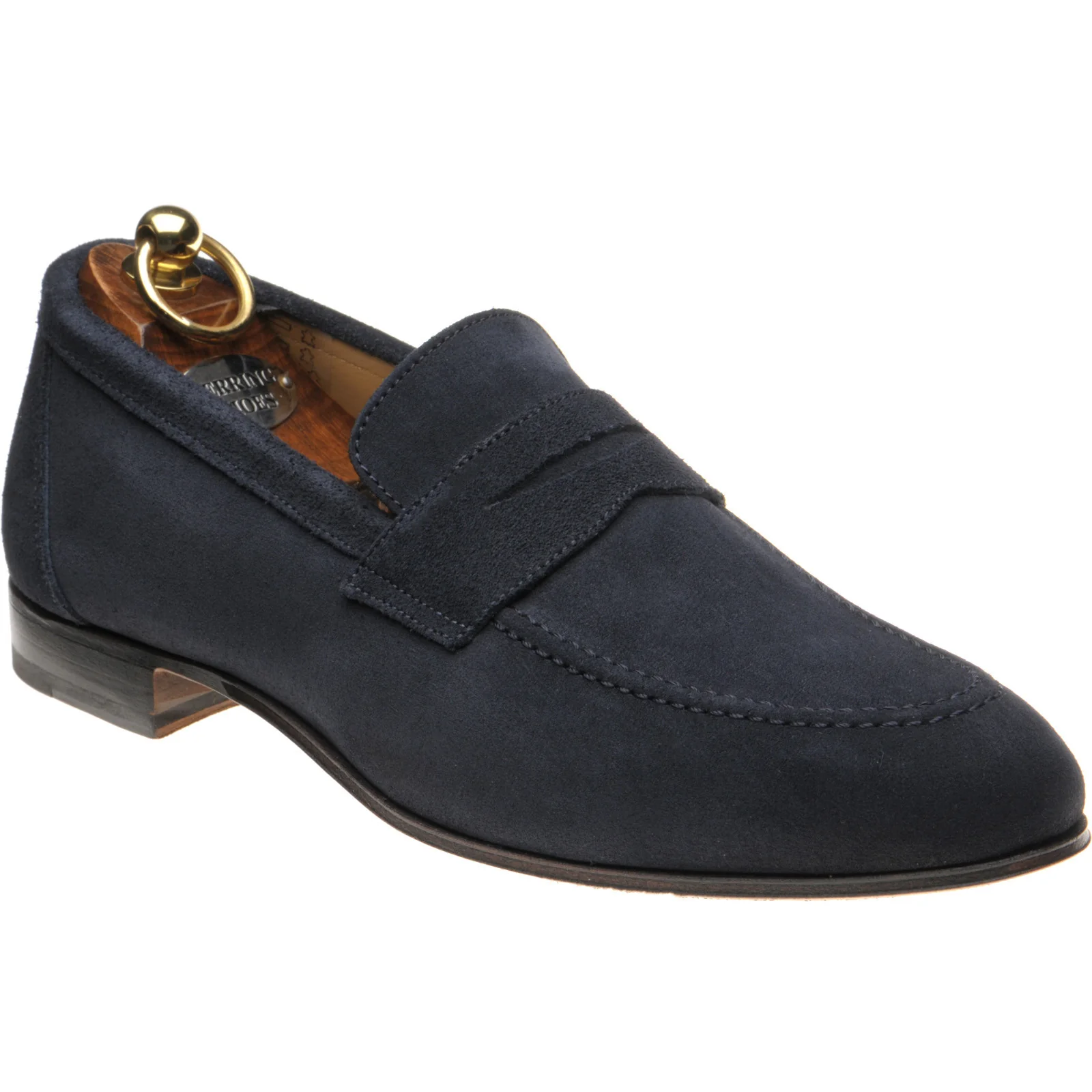 Herring Ibstock II mens hybrid-soled loafers in navy suede