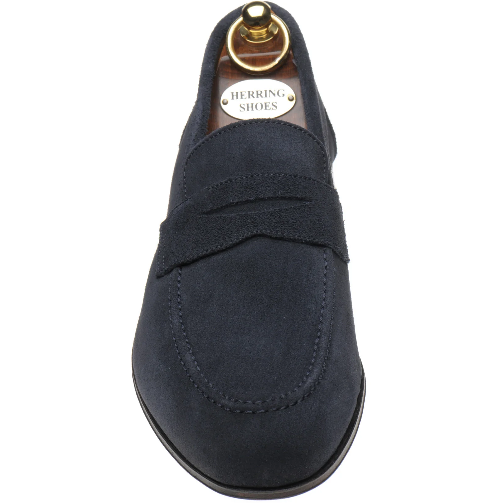 Herring Ibstock II mens hybrid-soled loafers in navy suede - Image 2
