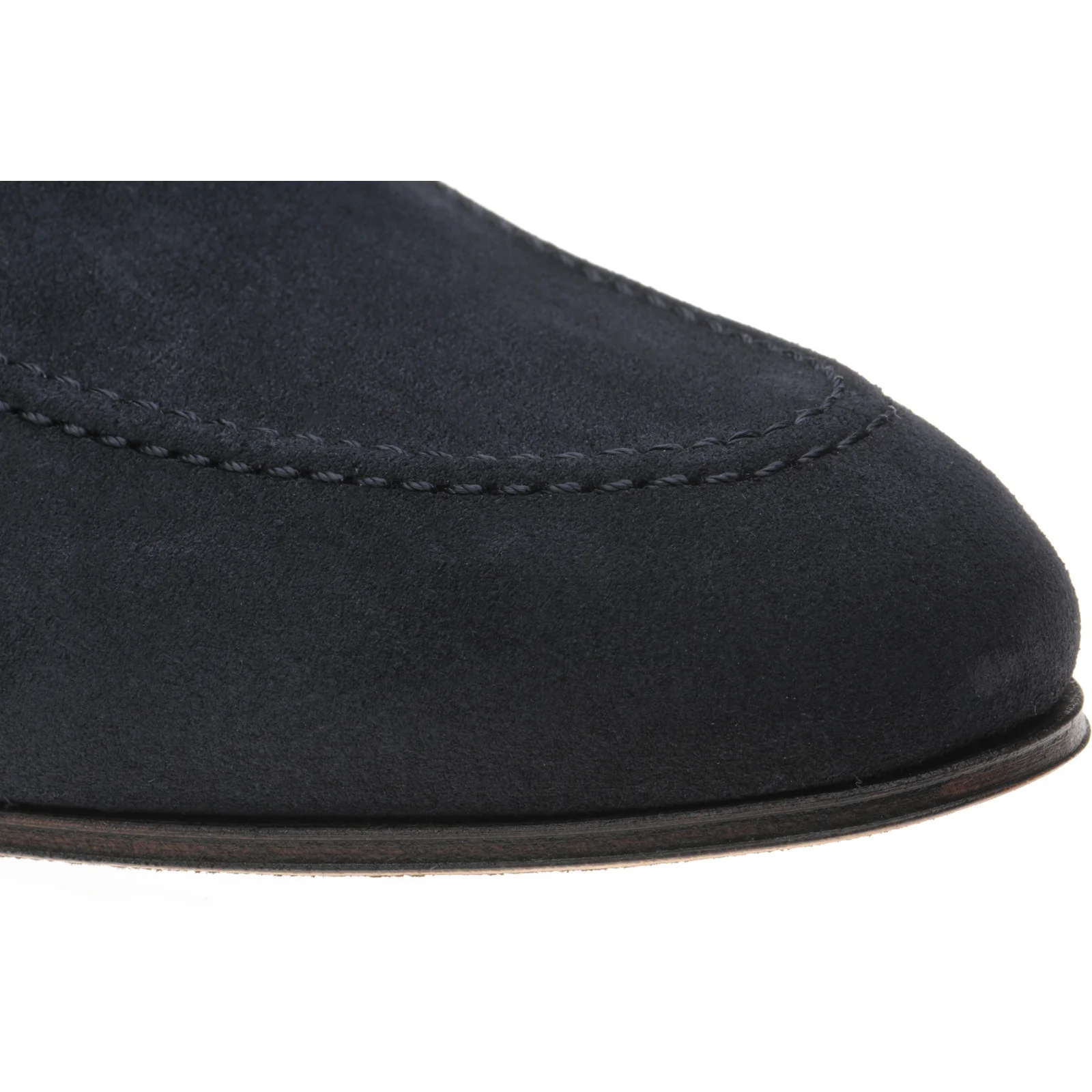 Herring Ibstock II mens hybrid-soled loafers in navy suede - Image 5