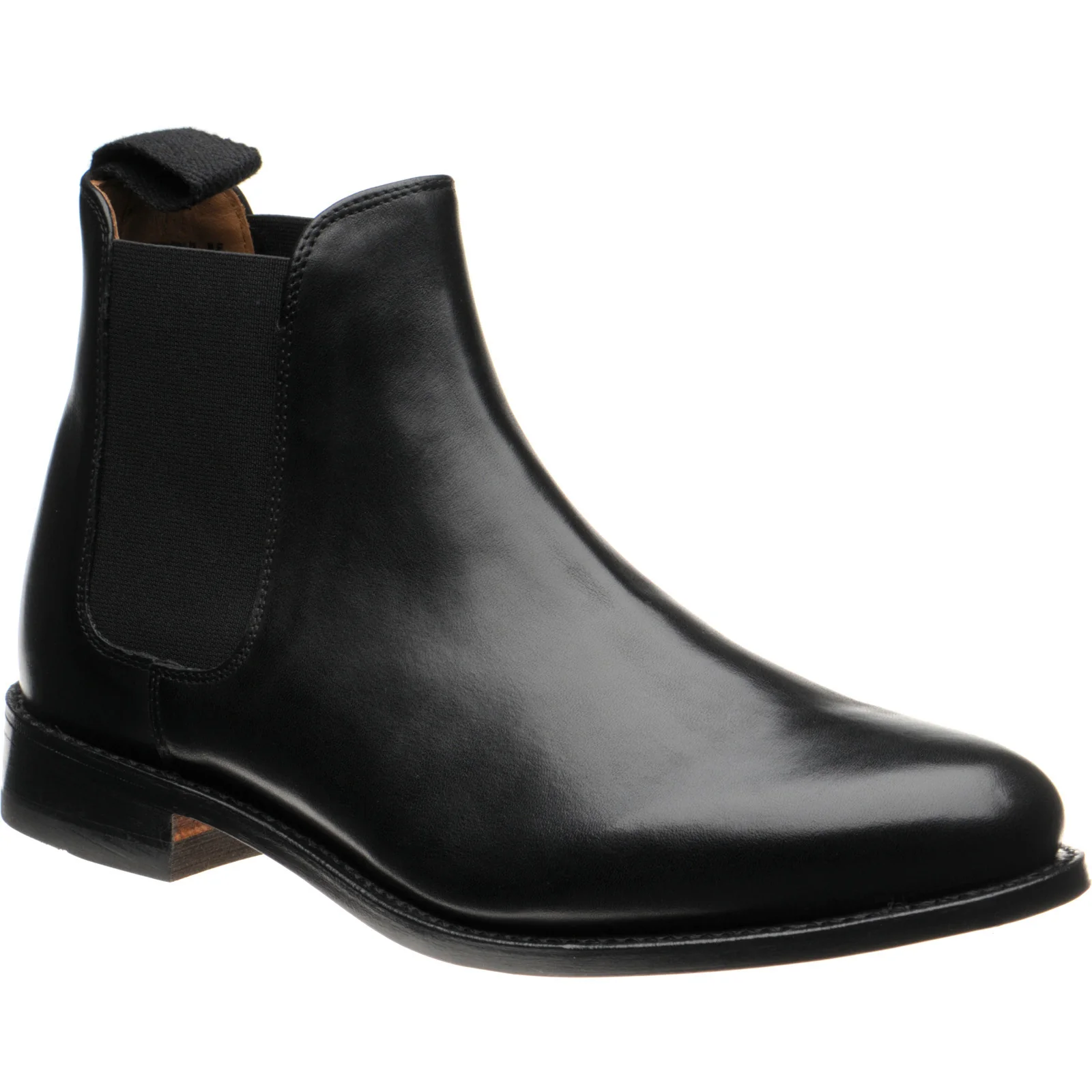 Herring Ipswich II mens Chelsea boots in black waxy calf