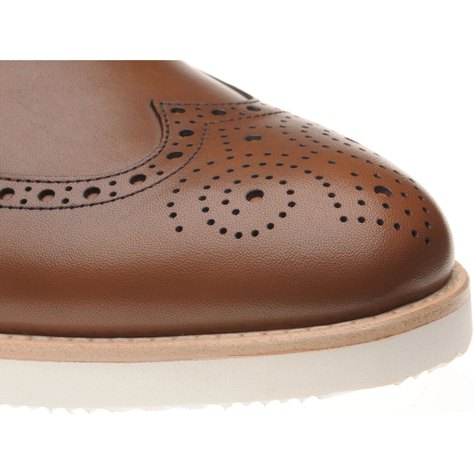 Herring Jack II mens rubber-soled brogues in tan calf - Image 5