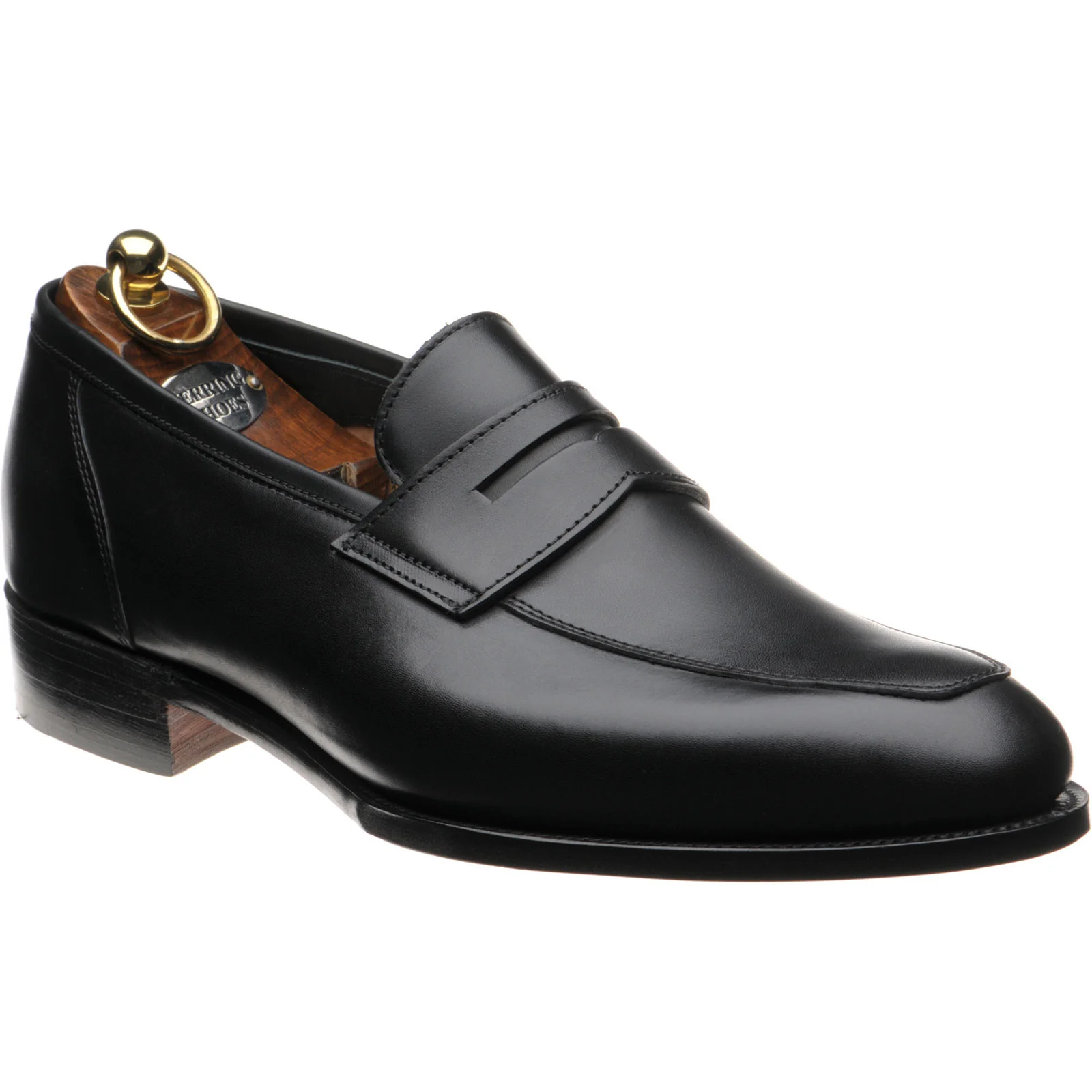 Herring James mens loafers in black calf