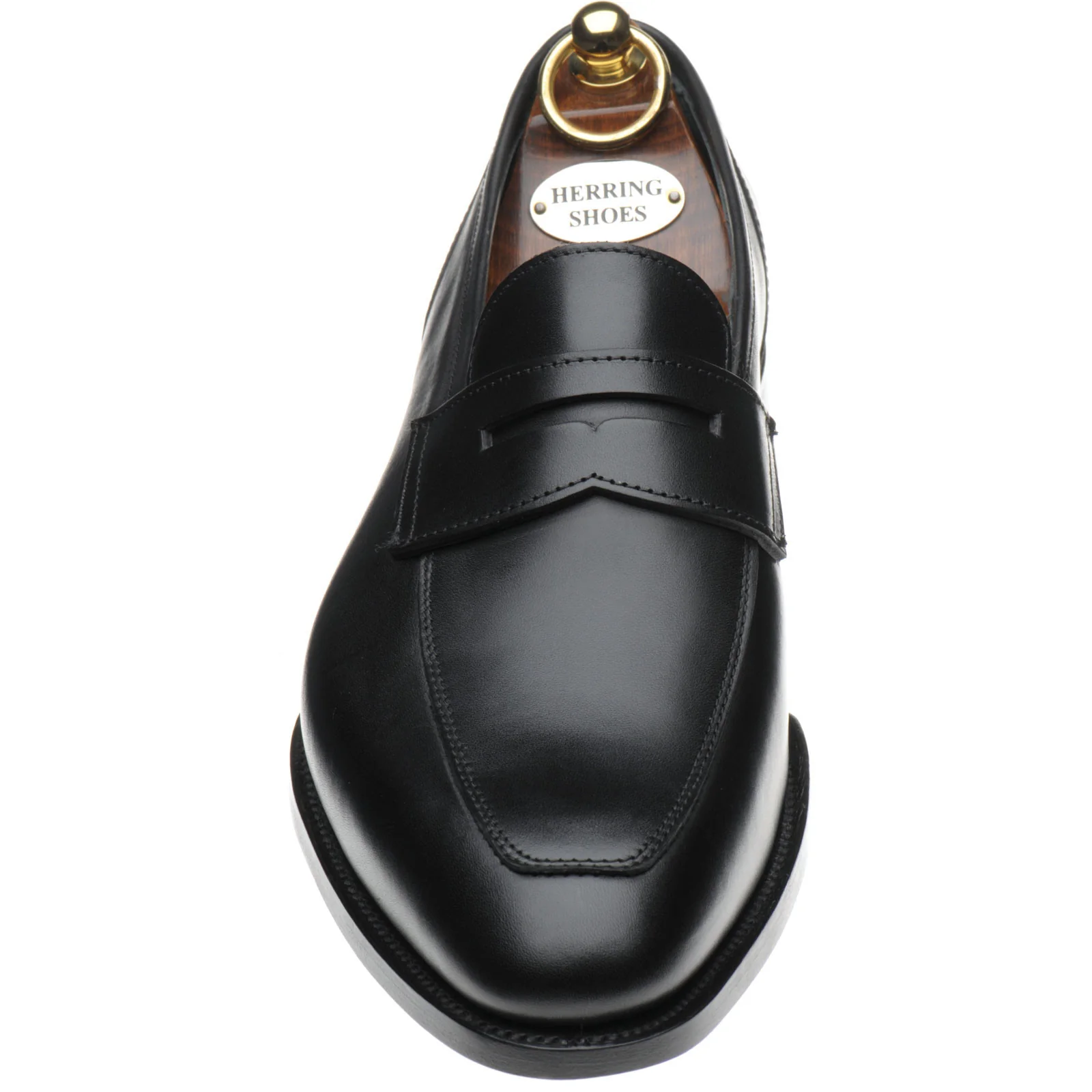 Herring James mens loafers in black calf - Image 2