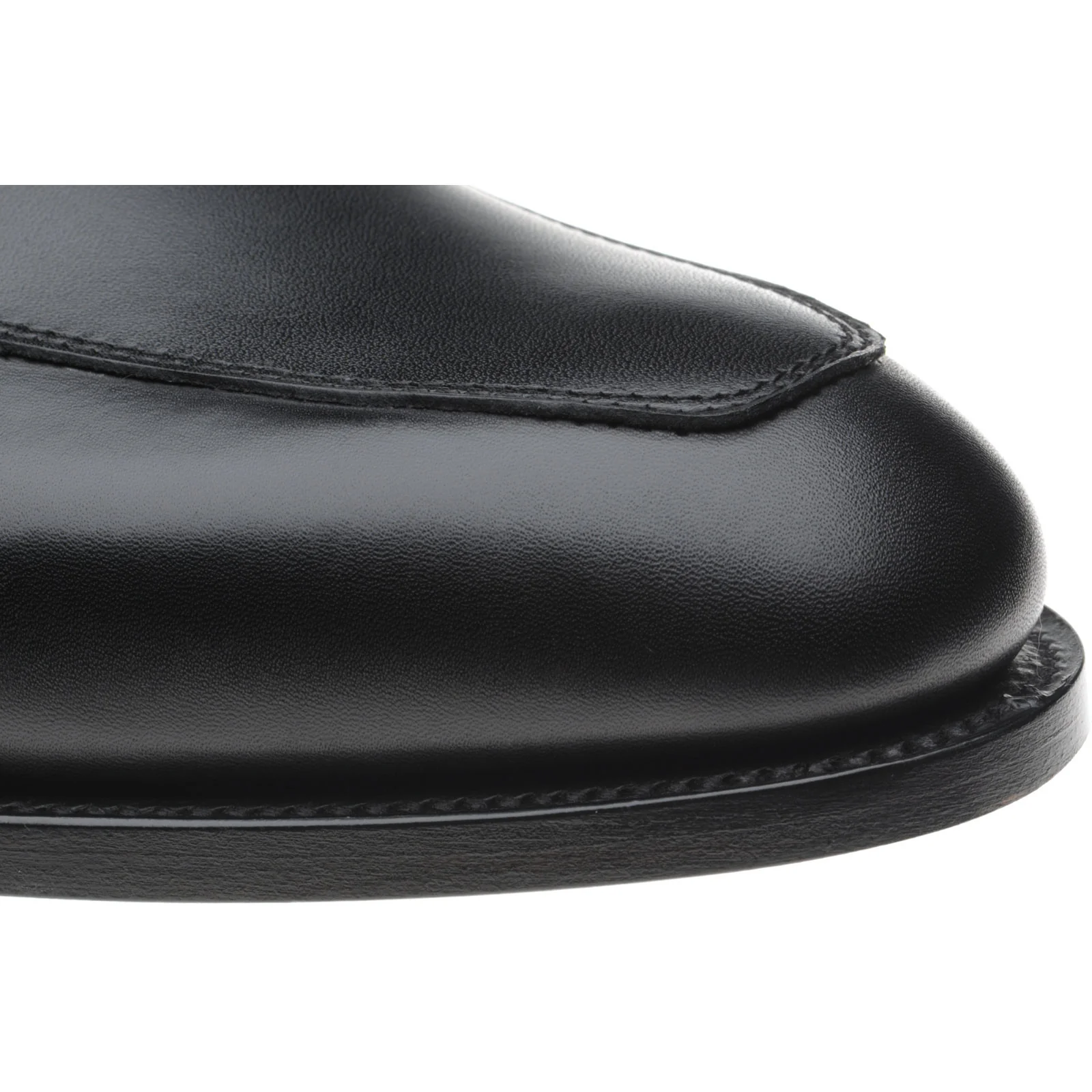 Herring James mens loafers in black calf - Image 5