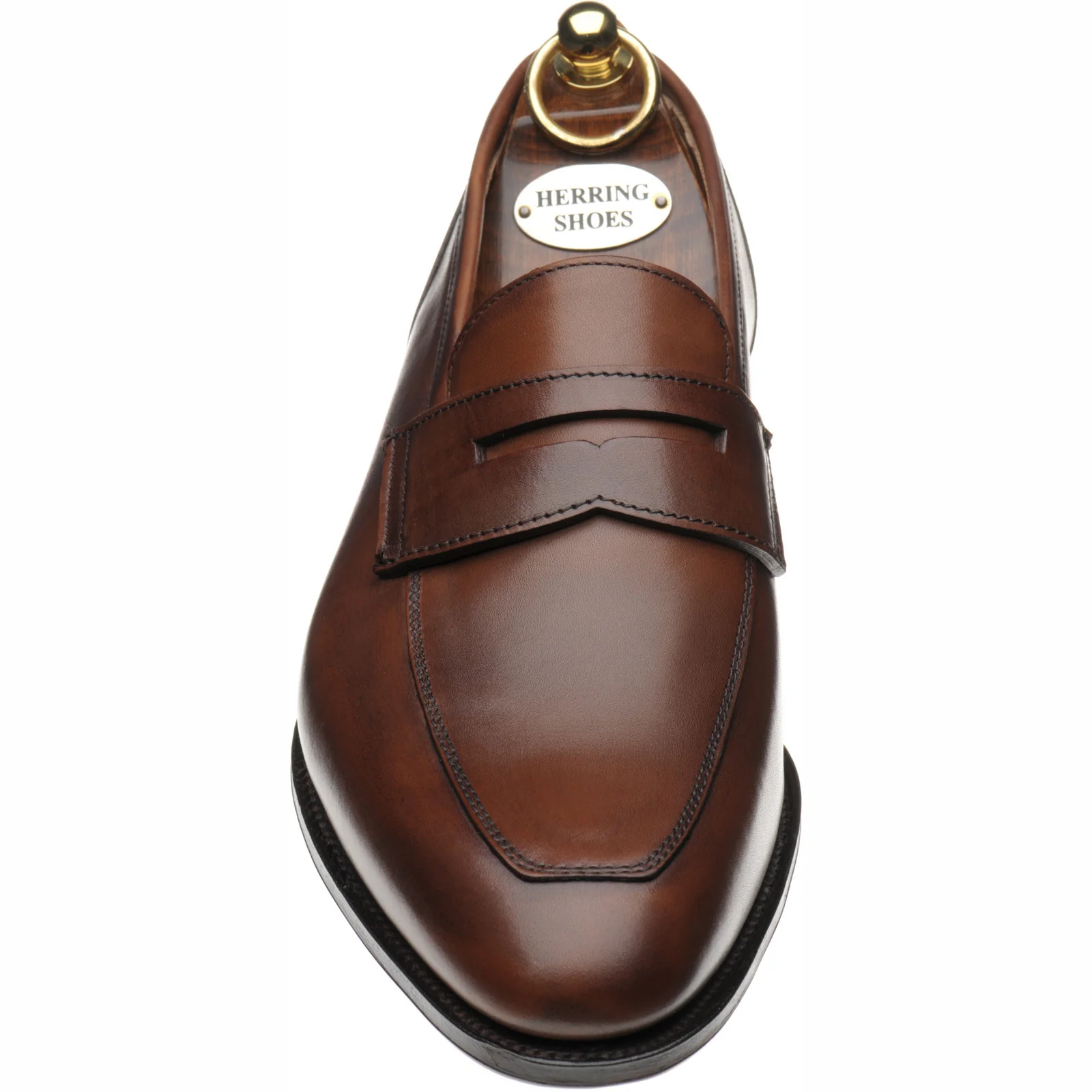 Herring James mens loafers in espresso calf - Image 2