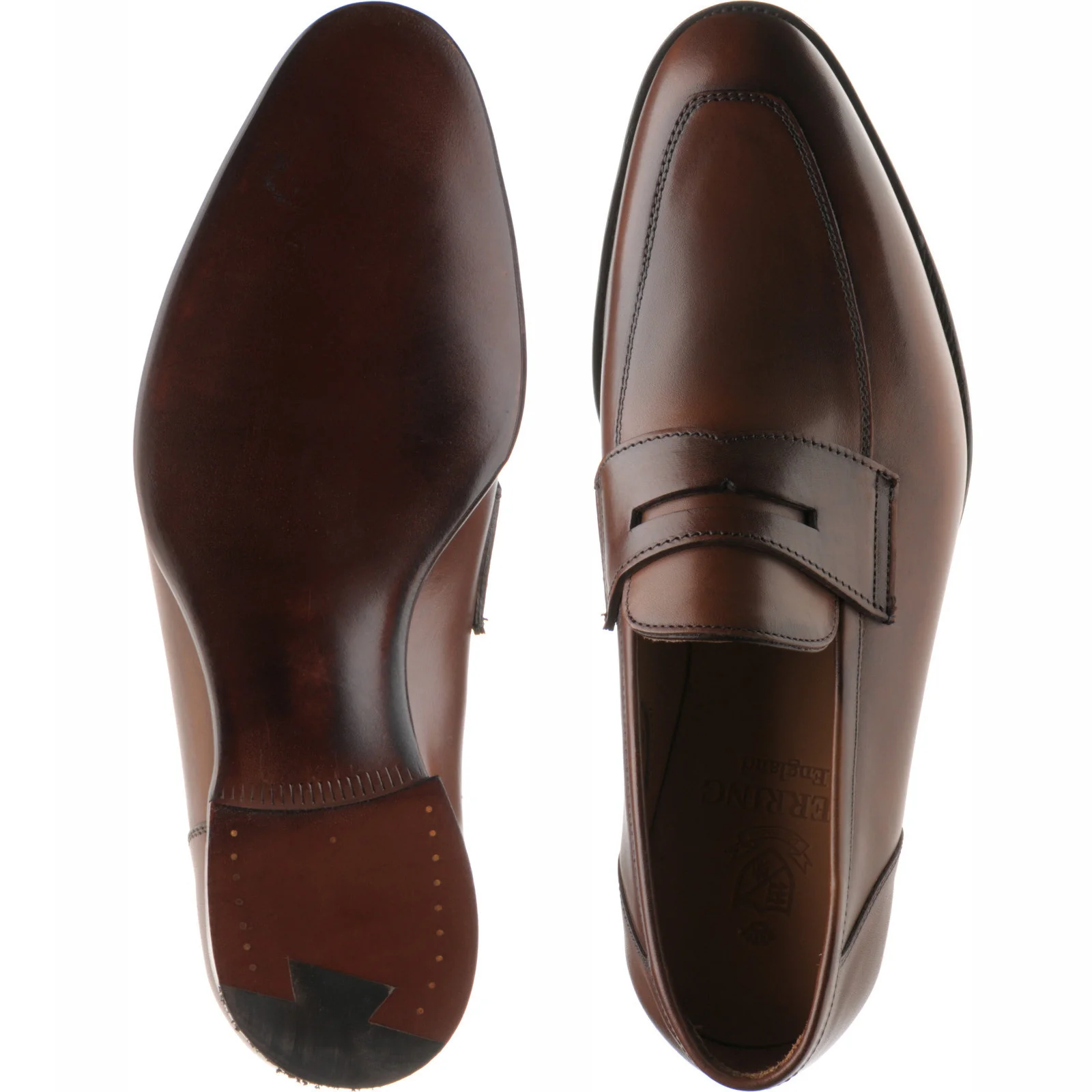 Herring James mens loafers in espresso calf - Image 3