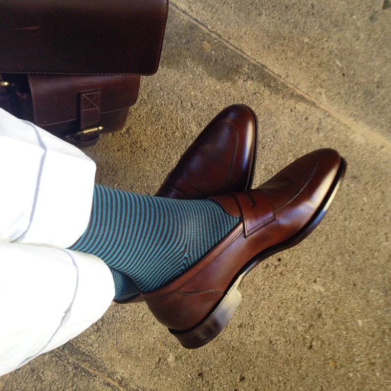 Herring James mens loafers in espresso calf - Image 6