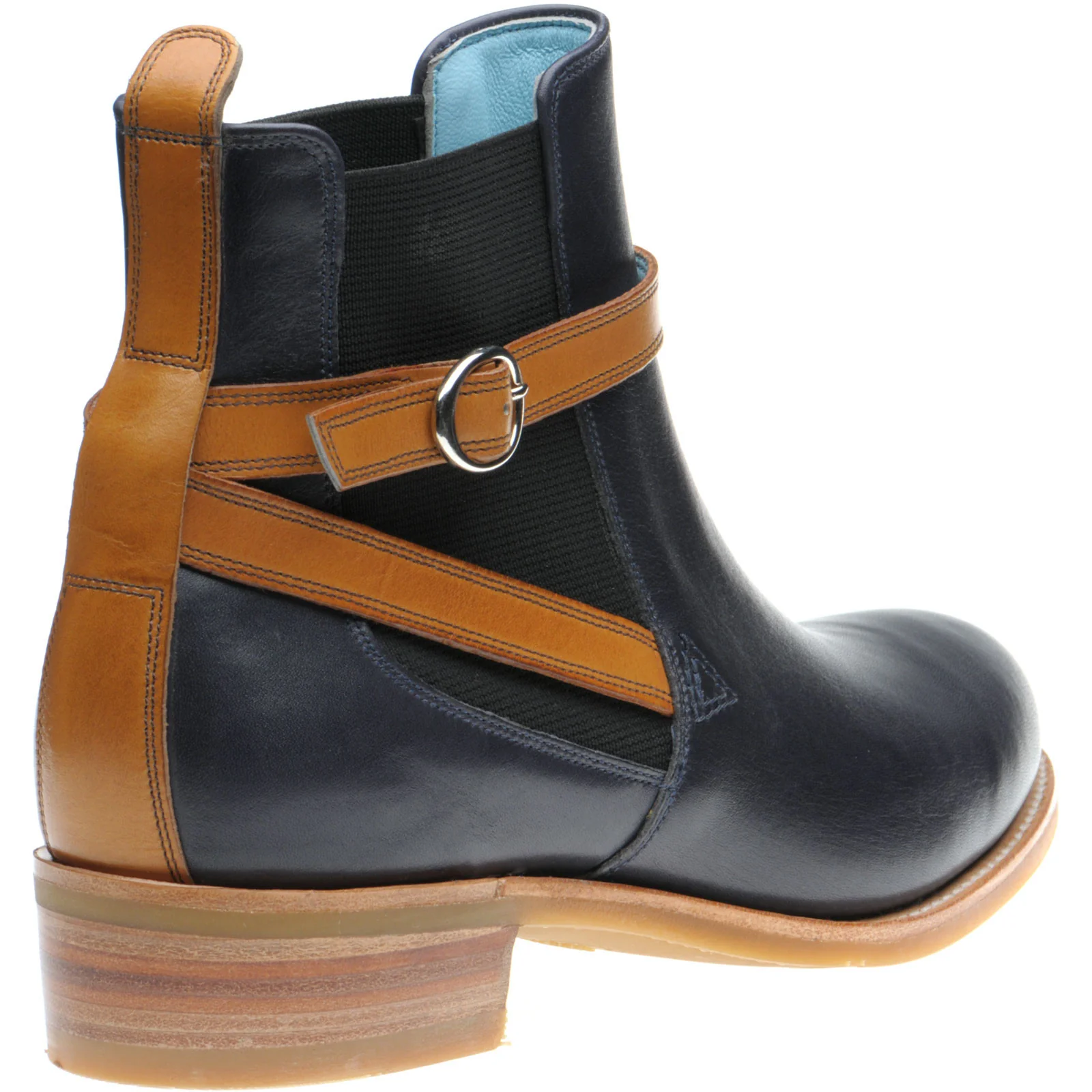 Herring Jodie ladies in navy calf with cedar calf strap (second) - Image 4