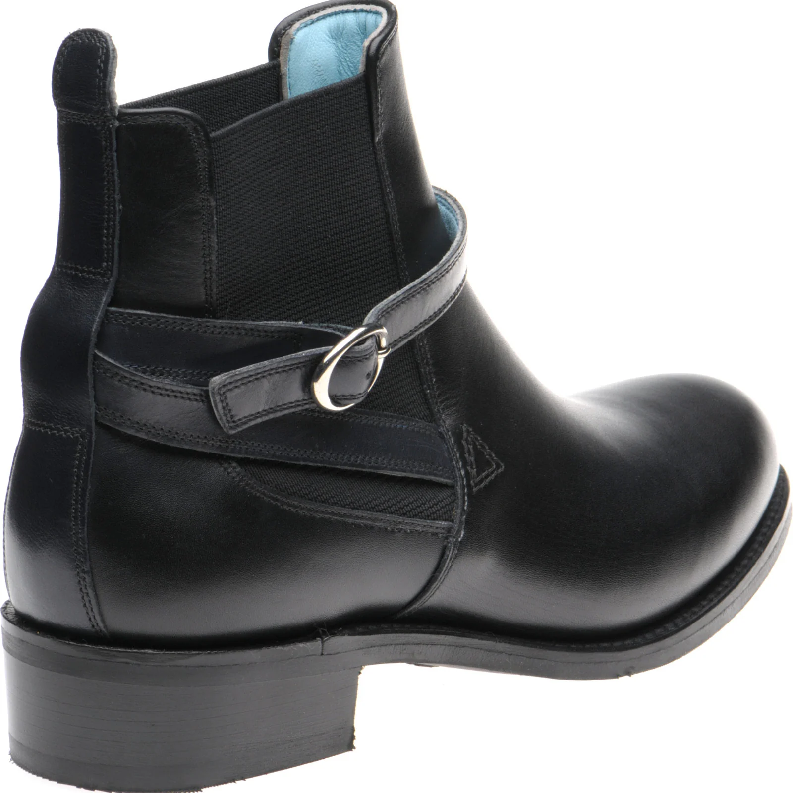 Herring Jodie ladies rubber-soled Chelsea boots in black calf with navy calf strap - Image 4