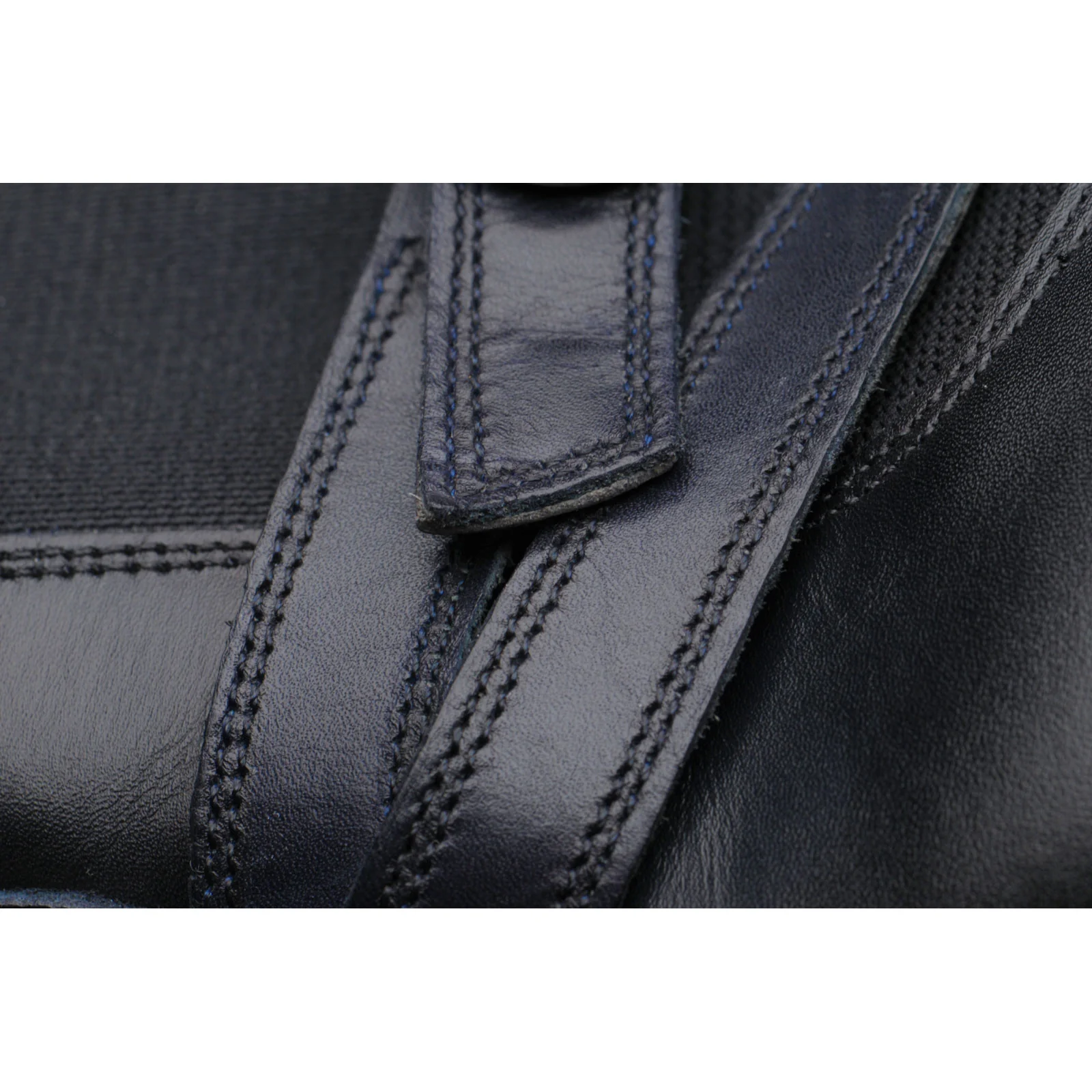 Herring Jodie ladies rubber-soled Chelsea boots in black calf with navy calf strap - Image 6