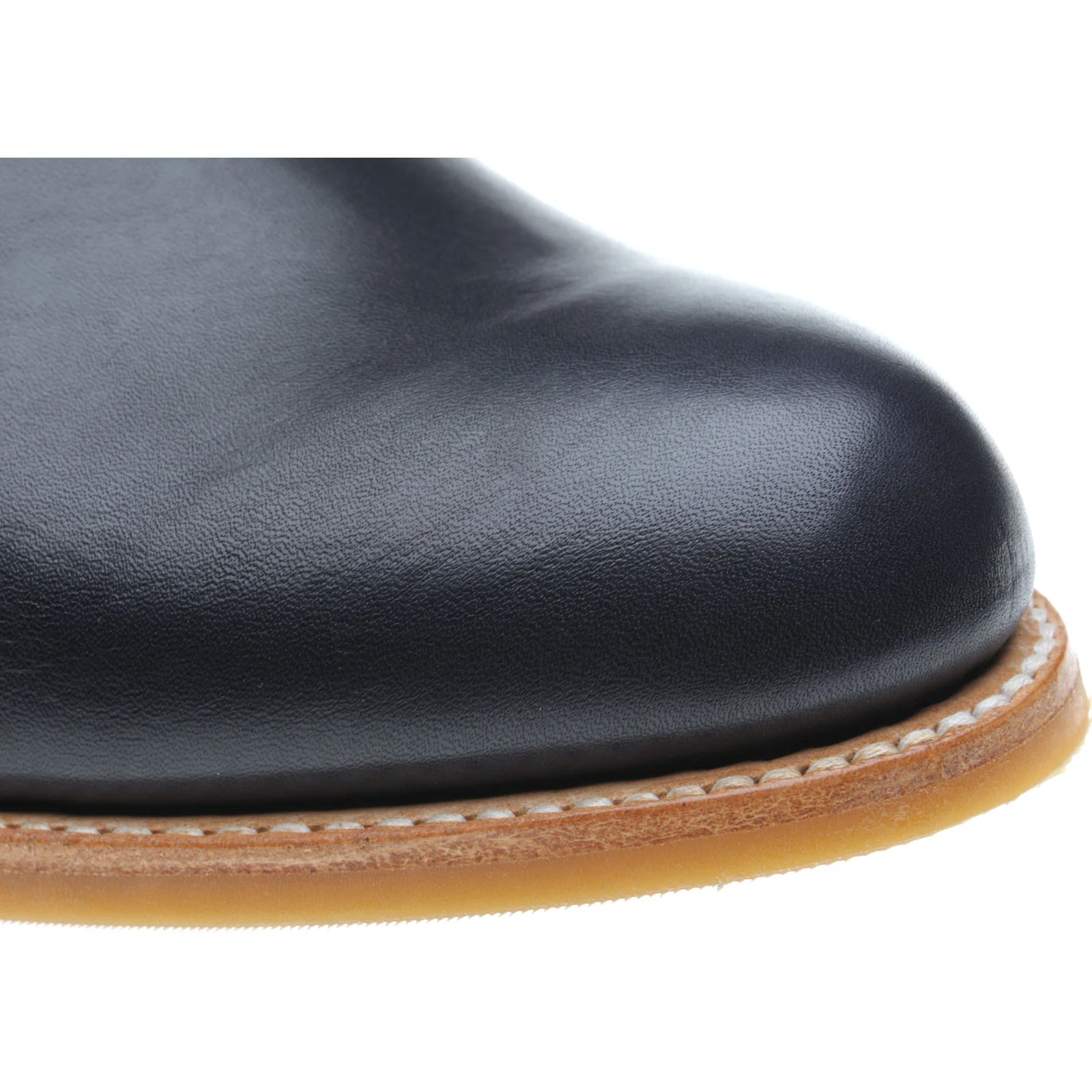 Herring Jodie ladies rubber-soled Chelsea boots in navy calf with cedar calf strap - Image 5