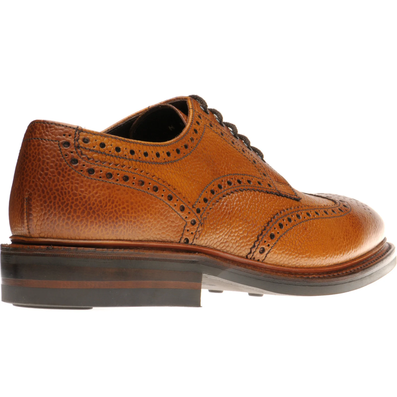 Herring Kendal (Rubber) mens rubber-soled brogues in tan grain (second) - Image 4