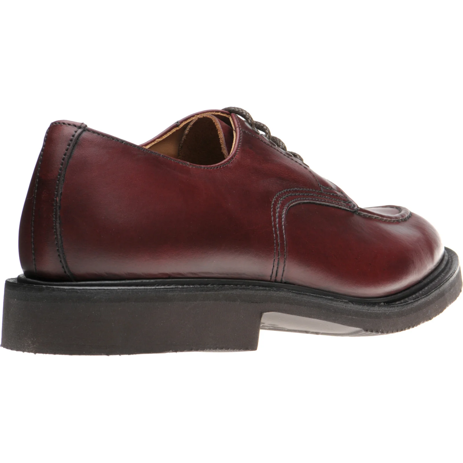 Herring Kilsby X Trickers mens rubber-soled Derby shoes in burgundy cutter - Image 4