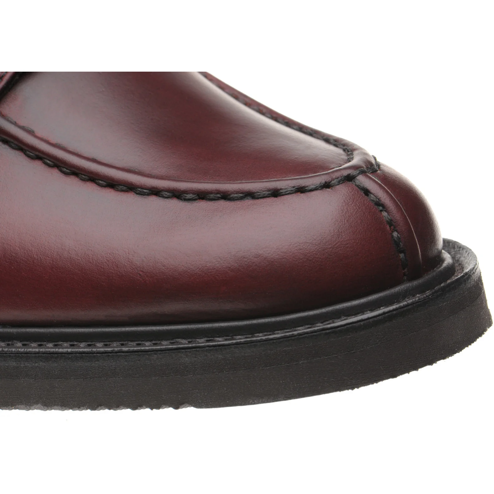 Herring Kilsby X Trickers mens rubber-soled Derby shoes in burgundy cutter - Image 5