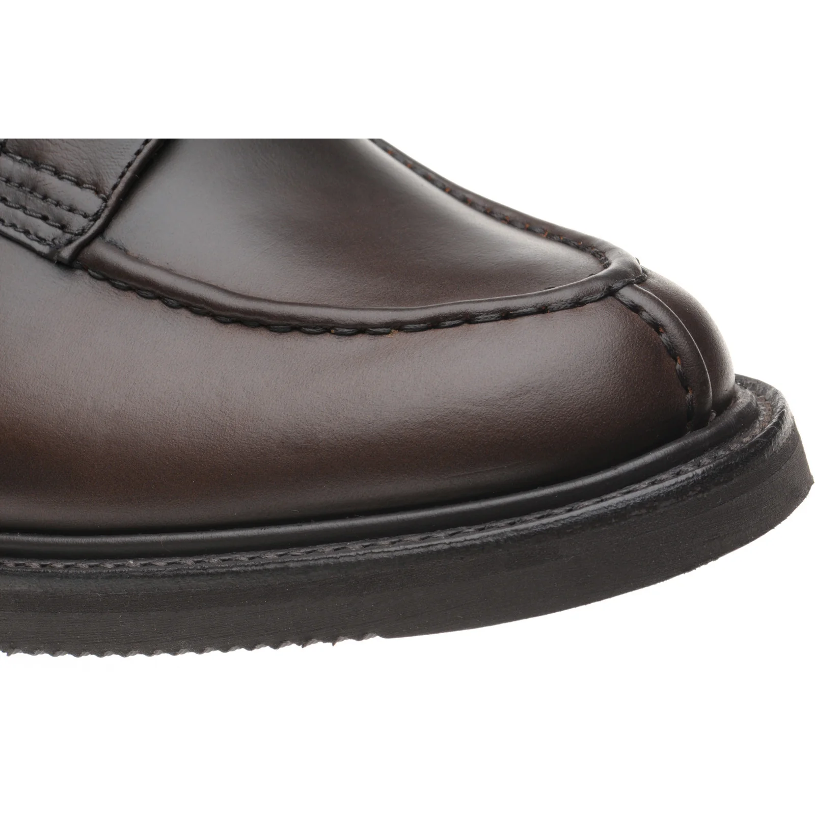Herring Kilsby X Trickers mens rubber-soled Derby shoes in dark brown cutter - Image 5