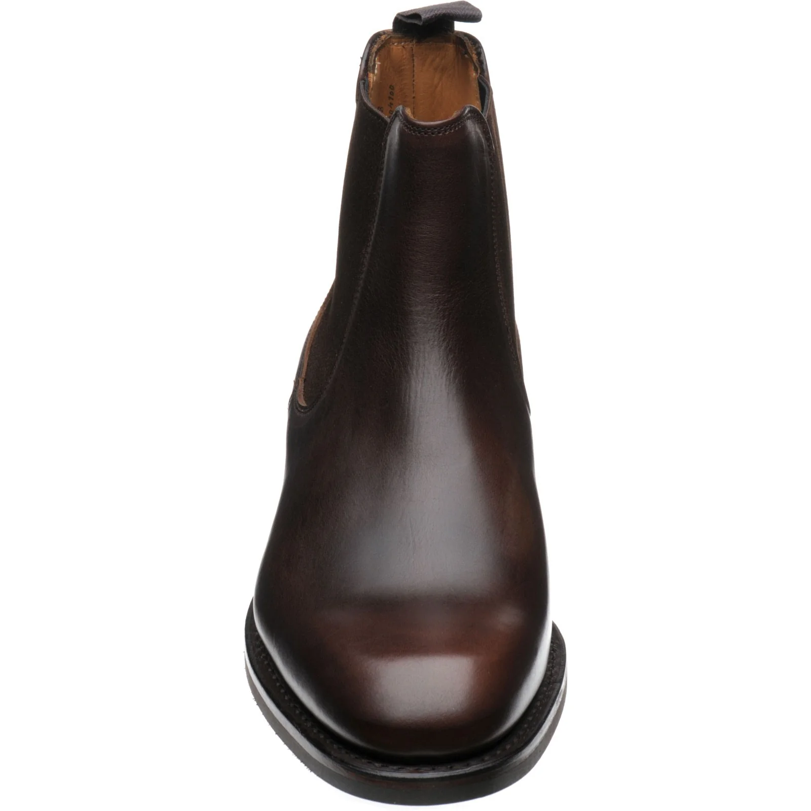 Herring Kirkby R mens rubber-soled Chelsea boots in brown waxy calf - Image 2