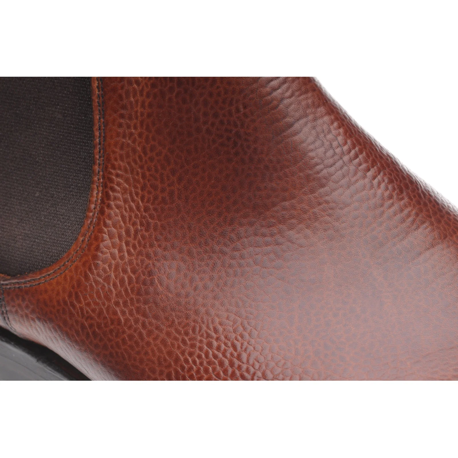 Herring Kirkdale (Rubber) mens rubber-soled Chelsea boots in mahogany grain - Image 4