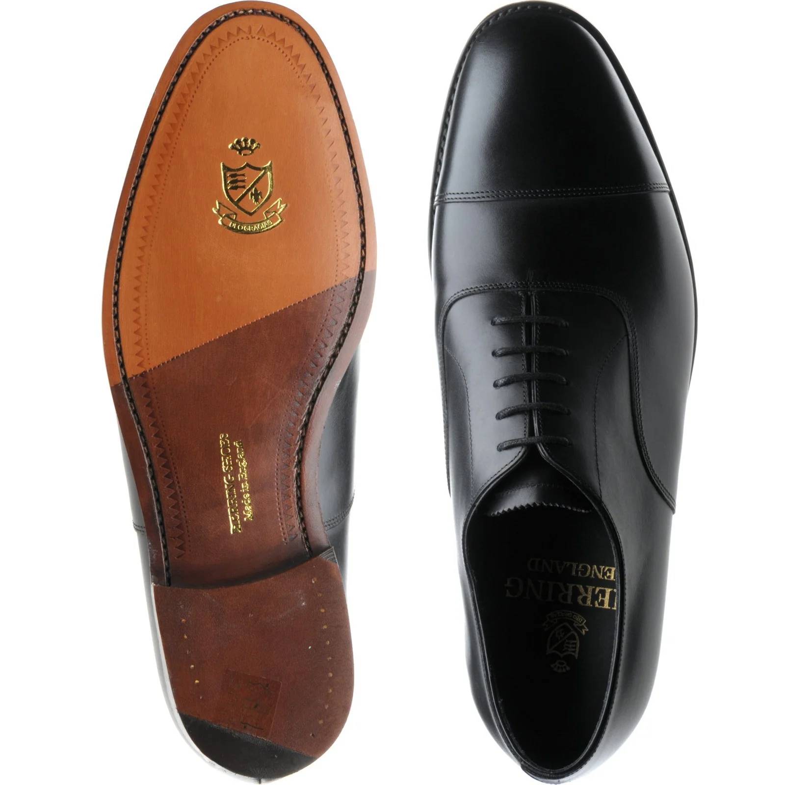 Herring Knightsbridge (Oxford) mens Oxfords in black calf (second) - Image 3