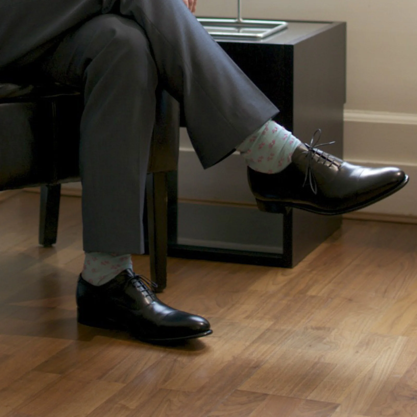 Herring Knightsbridge (Oxford) mens Oxfords in black calf (second) - Image 6