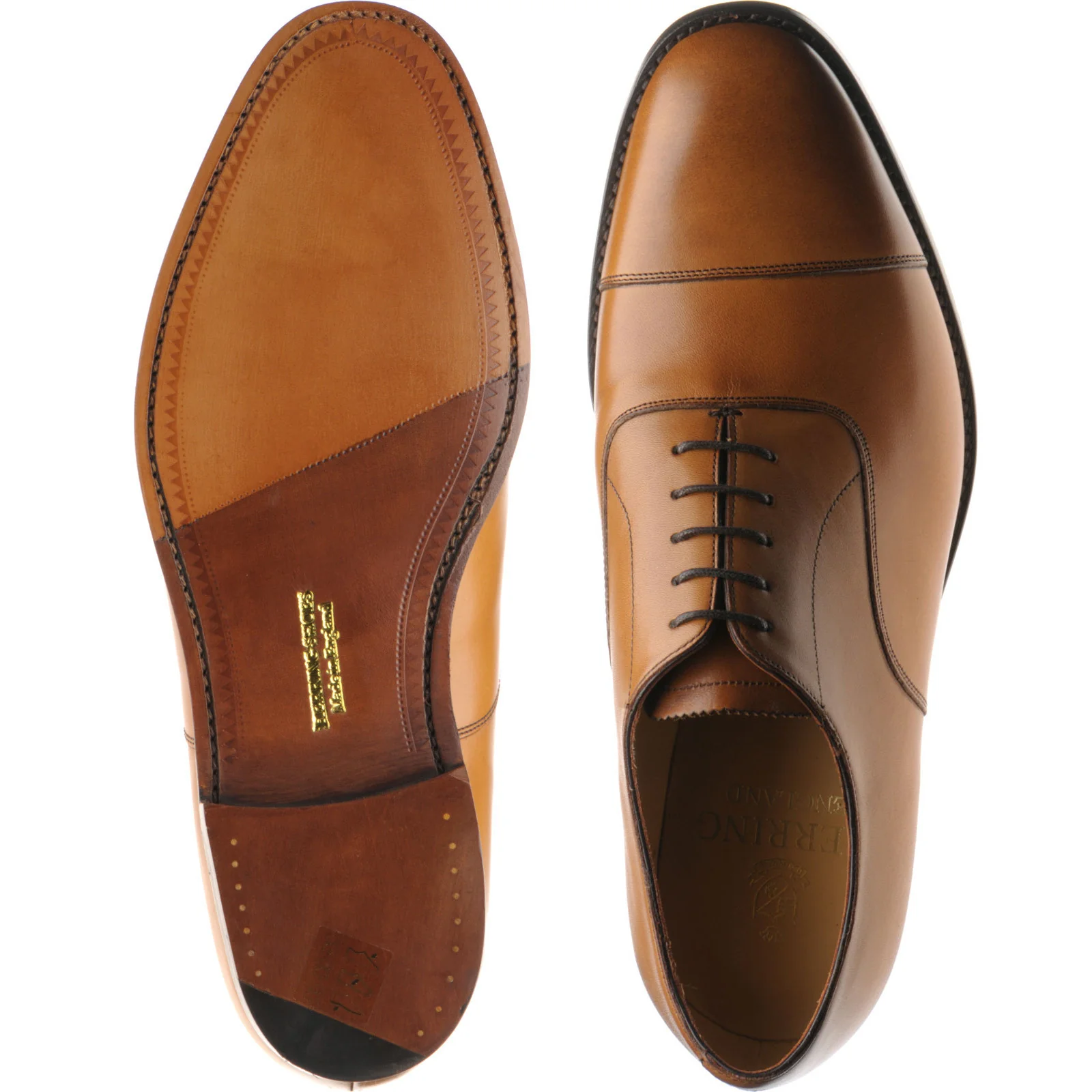 Herring Knightsbridge (Oxford) mens Oxfords in chestnut burnished calf - Image 3
