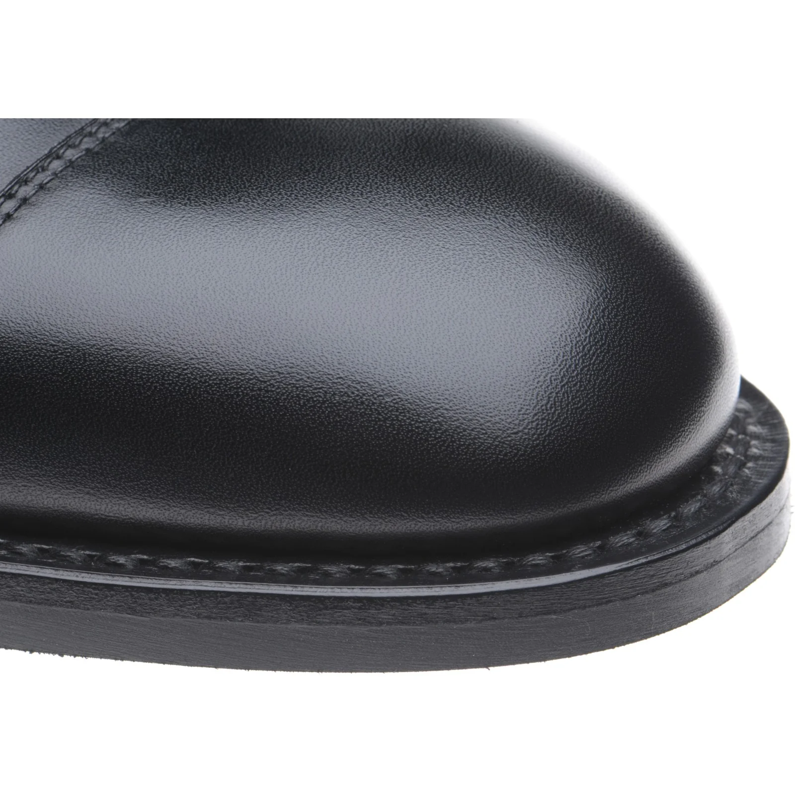 Herring Knightsbridge R mens rubber-soled Oxfords in black calf (second) - Image 5