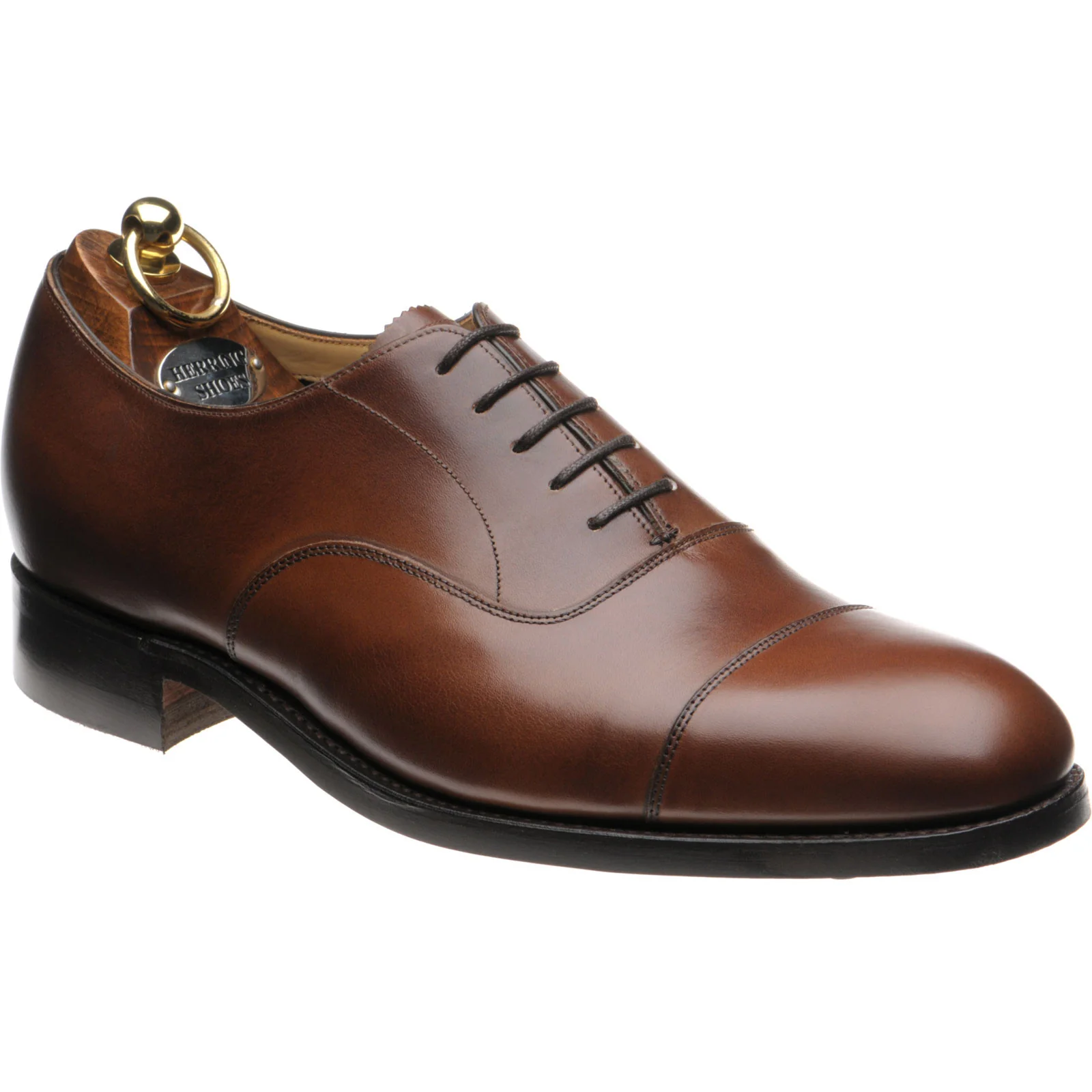 Herring Knightsbridge R mens rubber-soled Oxfords in mahogany calf (second)