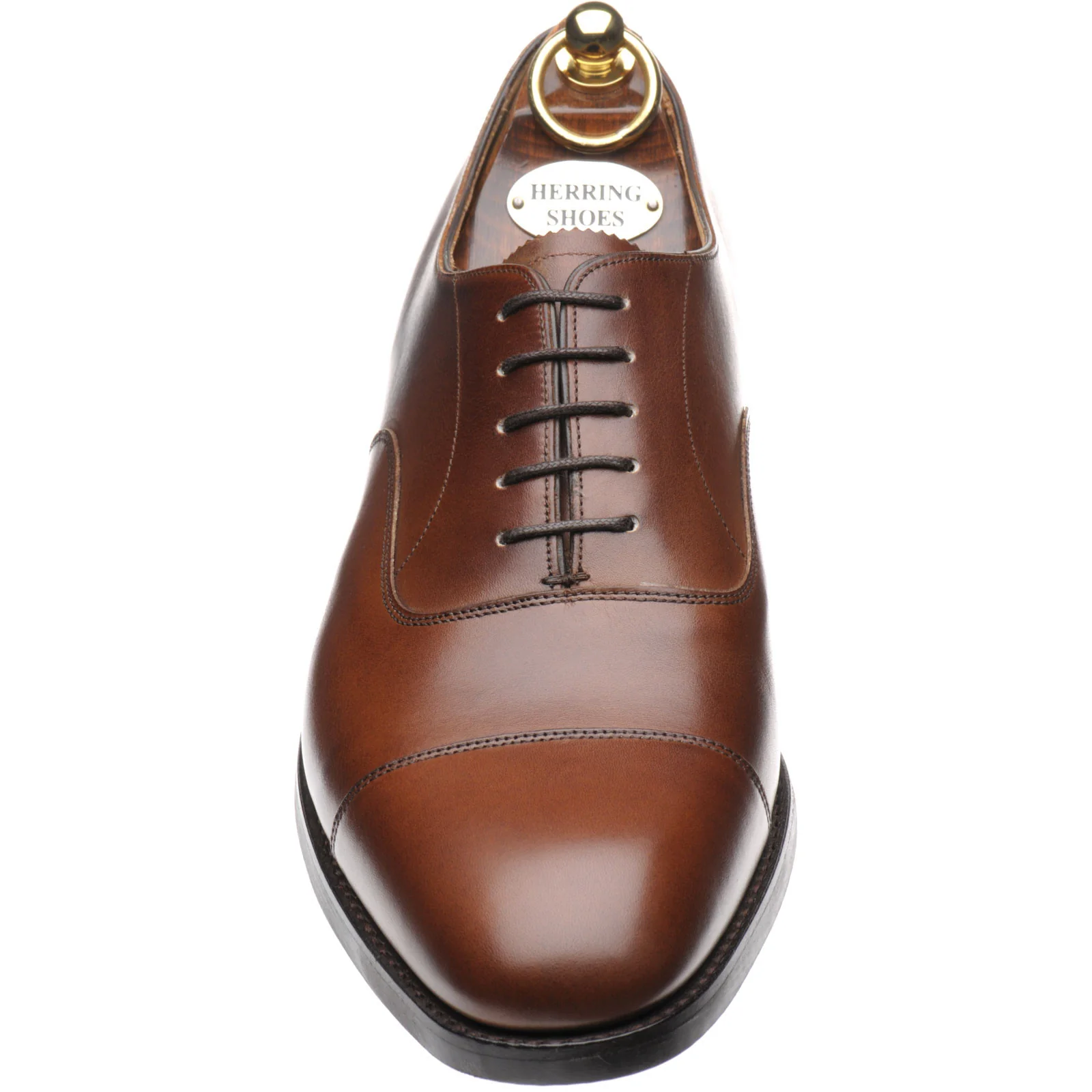 Herring Knightsbridge R mens rubber-soled Oxfords in mahogany calf (second) - Image 2