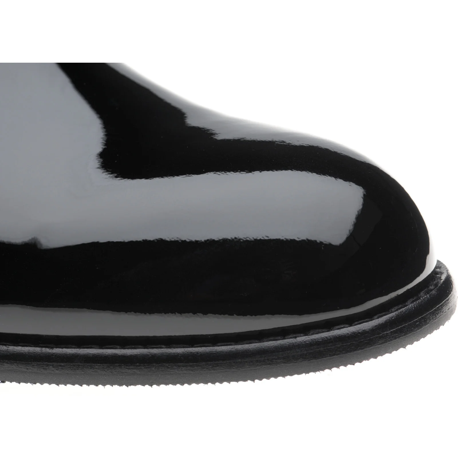 Herring Lagonda mens hybrid-soled Derby shoes in black patent - Image 5