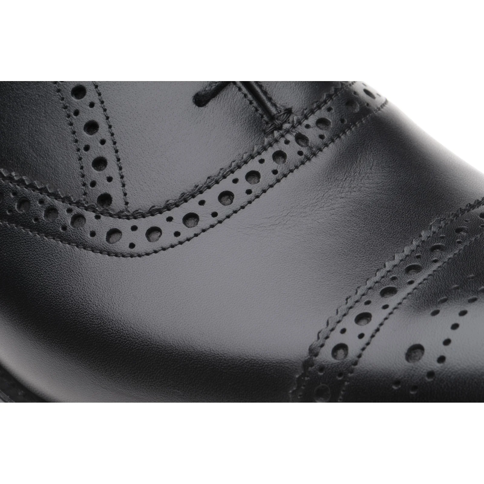 Herring Lambeth mens semi-brogues in black calf - Image 4