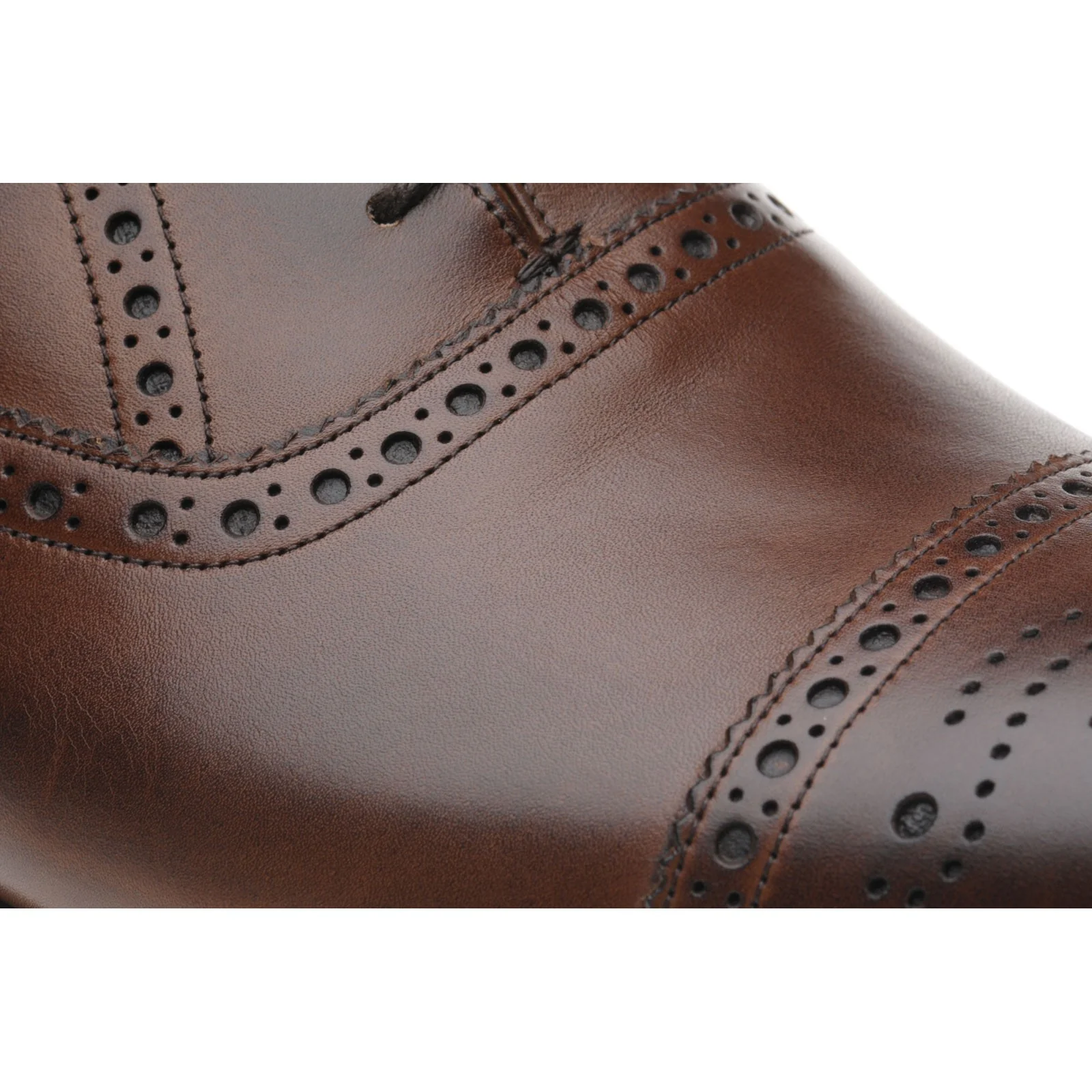 Herring Lambeth mens semi-brogues in mahogany calf - Image 4