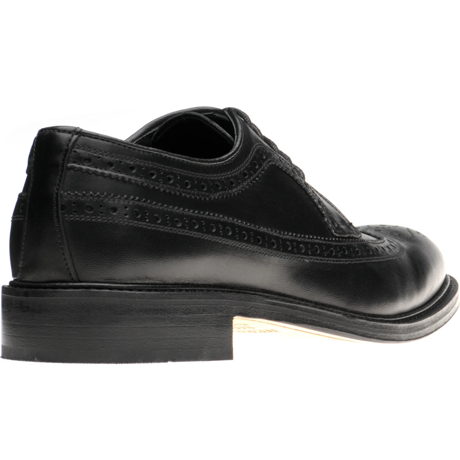 Herring Lancaster mens brogues in black calf (second) - Image 4