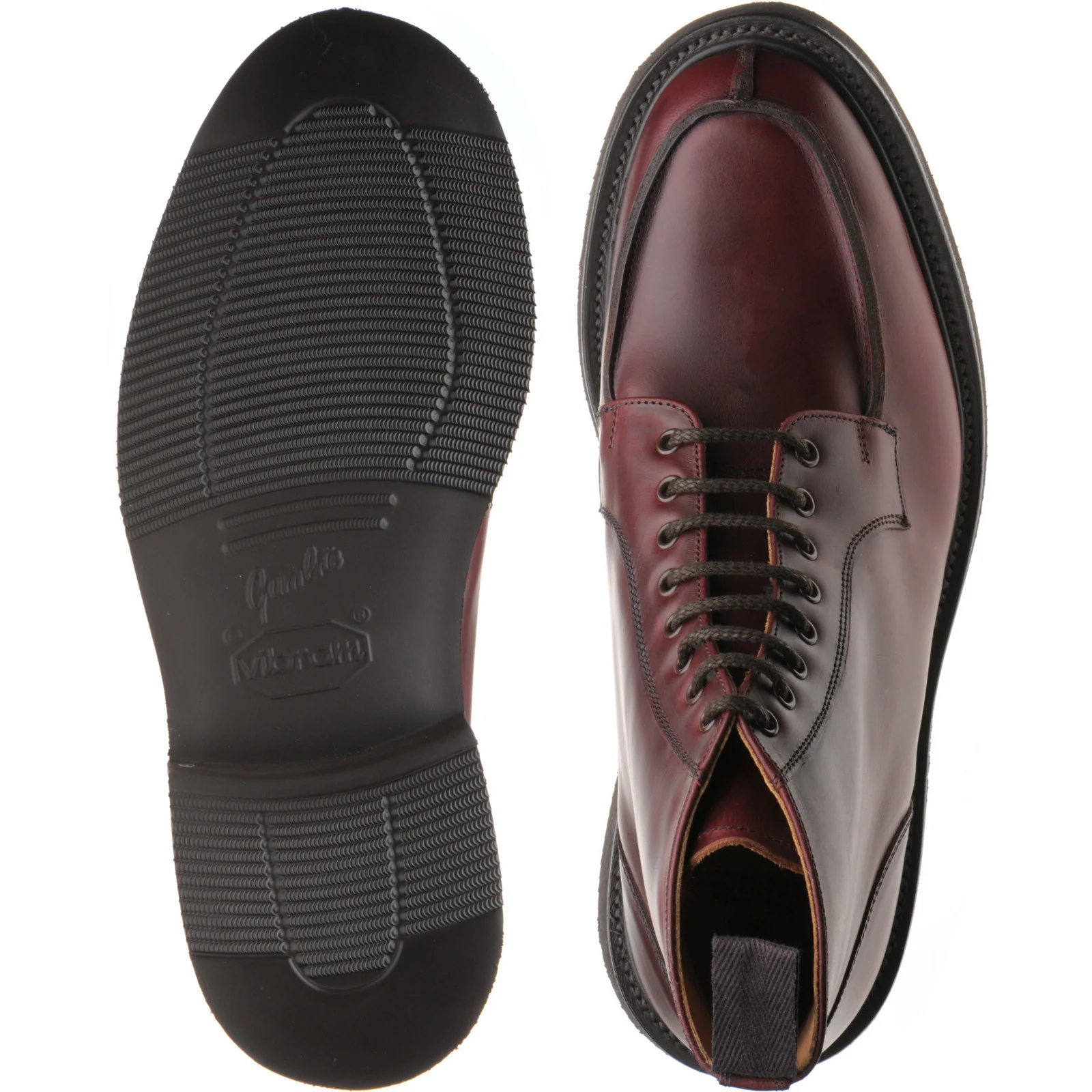 Herring Lawrence II mens rubber-soled boots in burgundy cutter - Image 3
