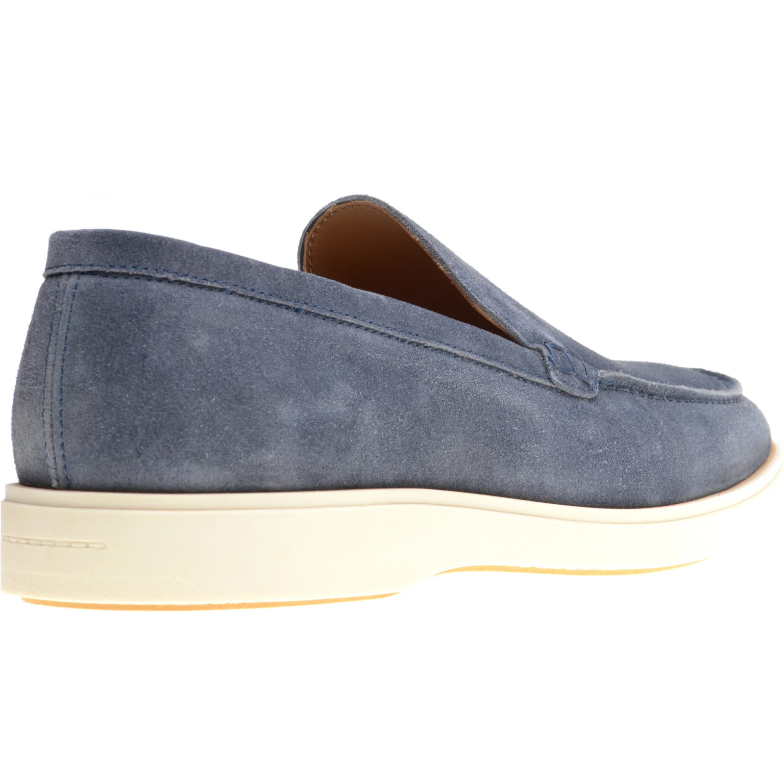 Herring Lido mens rubber-soled loafers in blue suede - Image 4