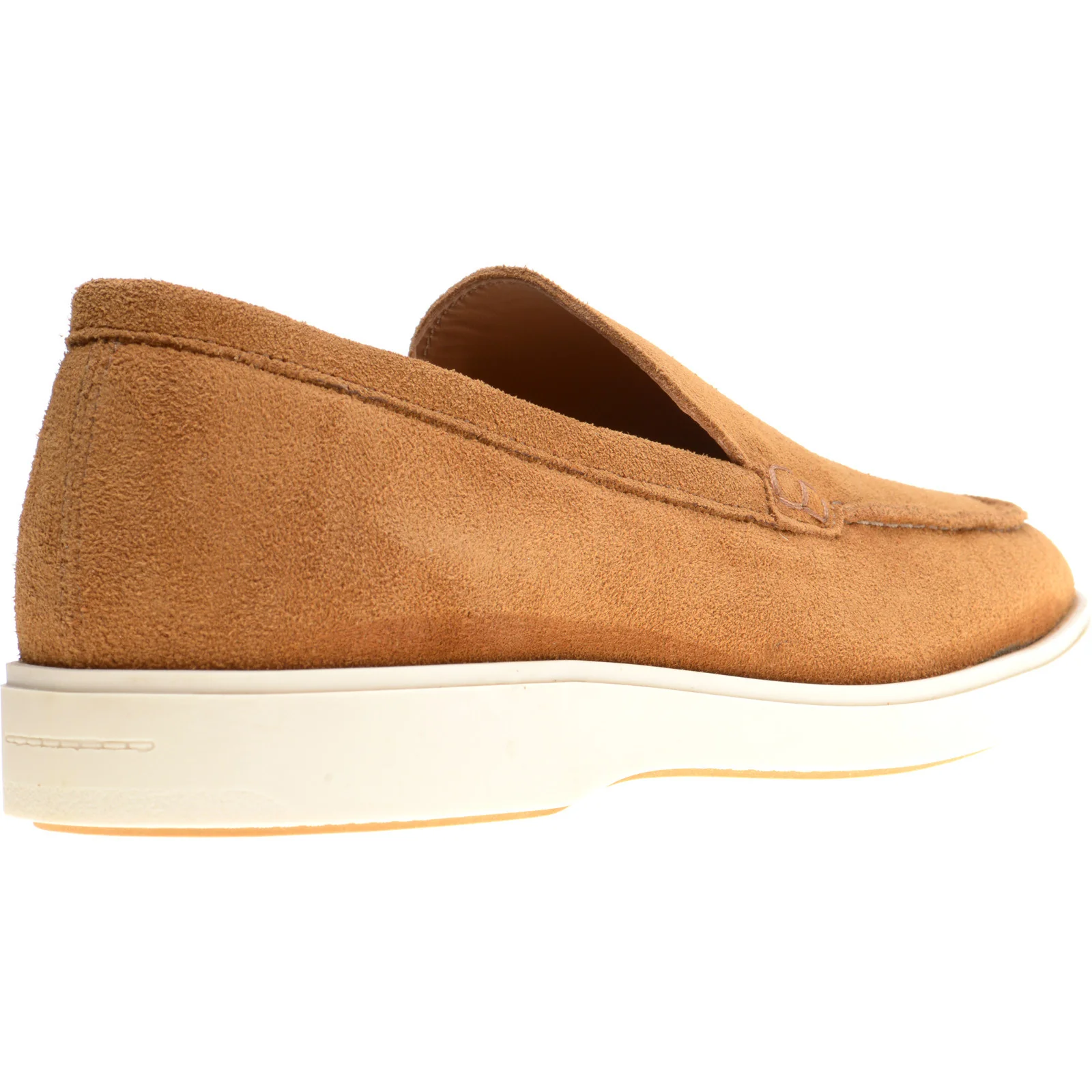 Herring Lido mens rubber-soled loafers in brown suede - Image 4