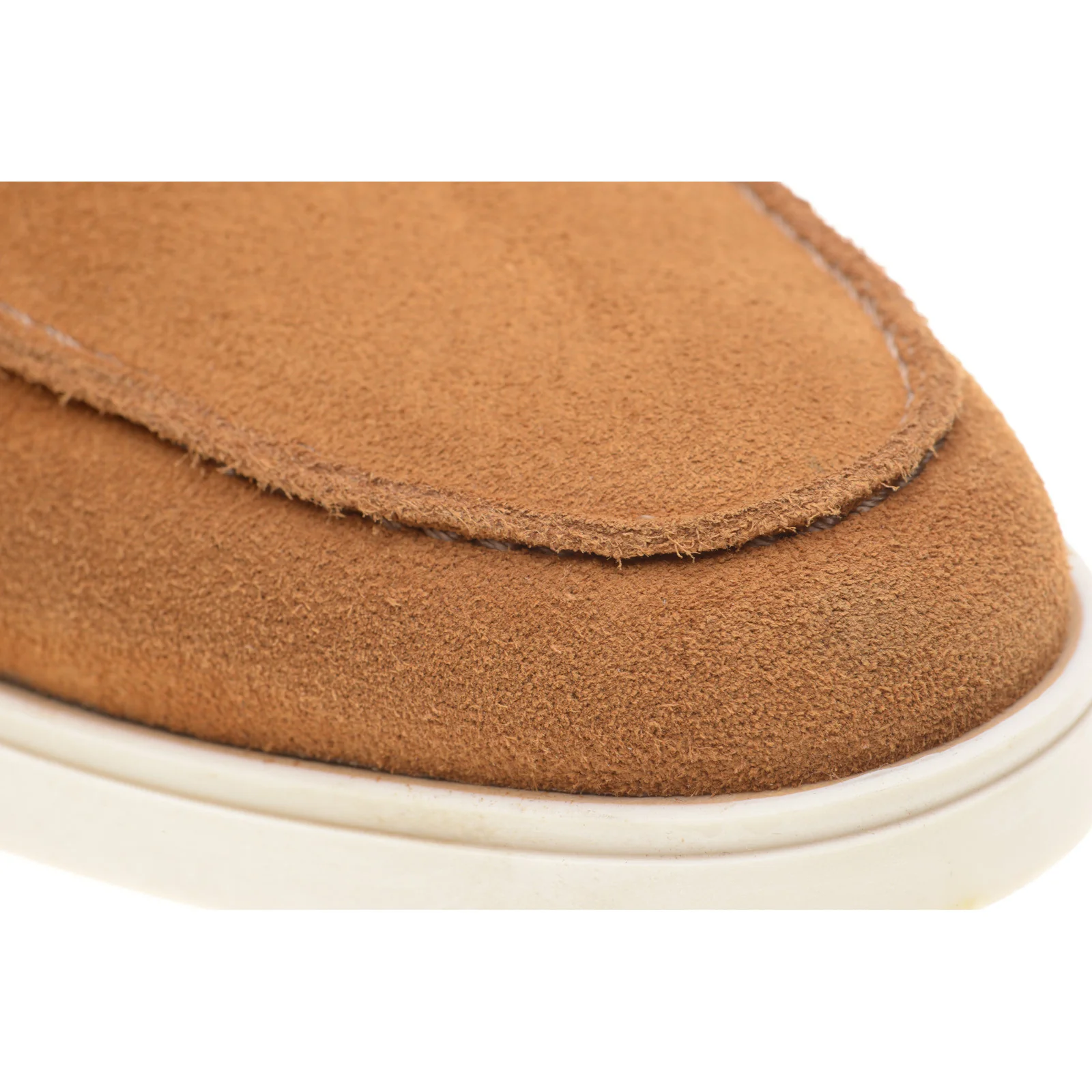 Herring Lido mens rubber-soled loafers in brown suede - Image 5