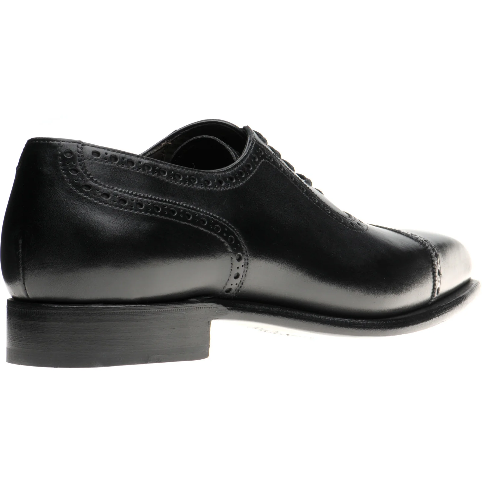 Herring Lincoln mens semi-brogues in black calf (second) - Image 4