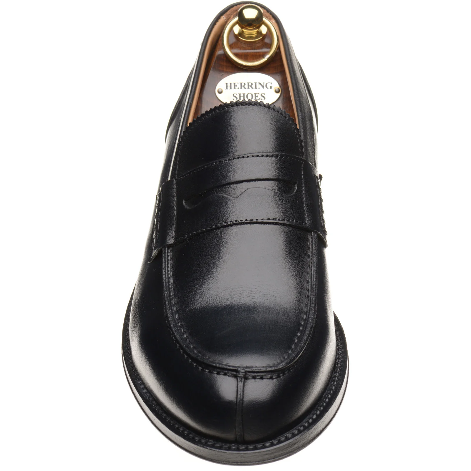Herring Lombardo mens hybrid-soled loafers in black calf - Image 2