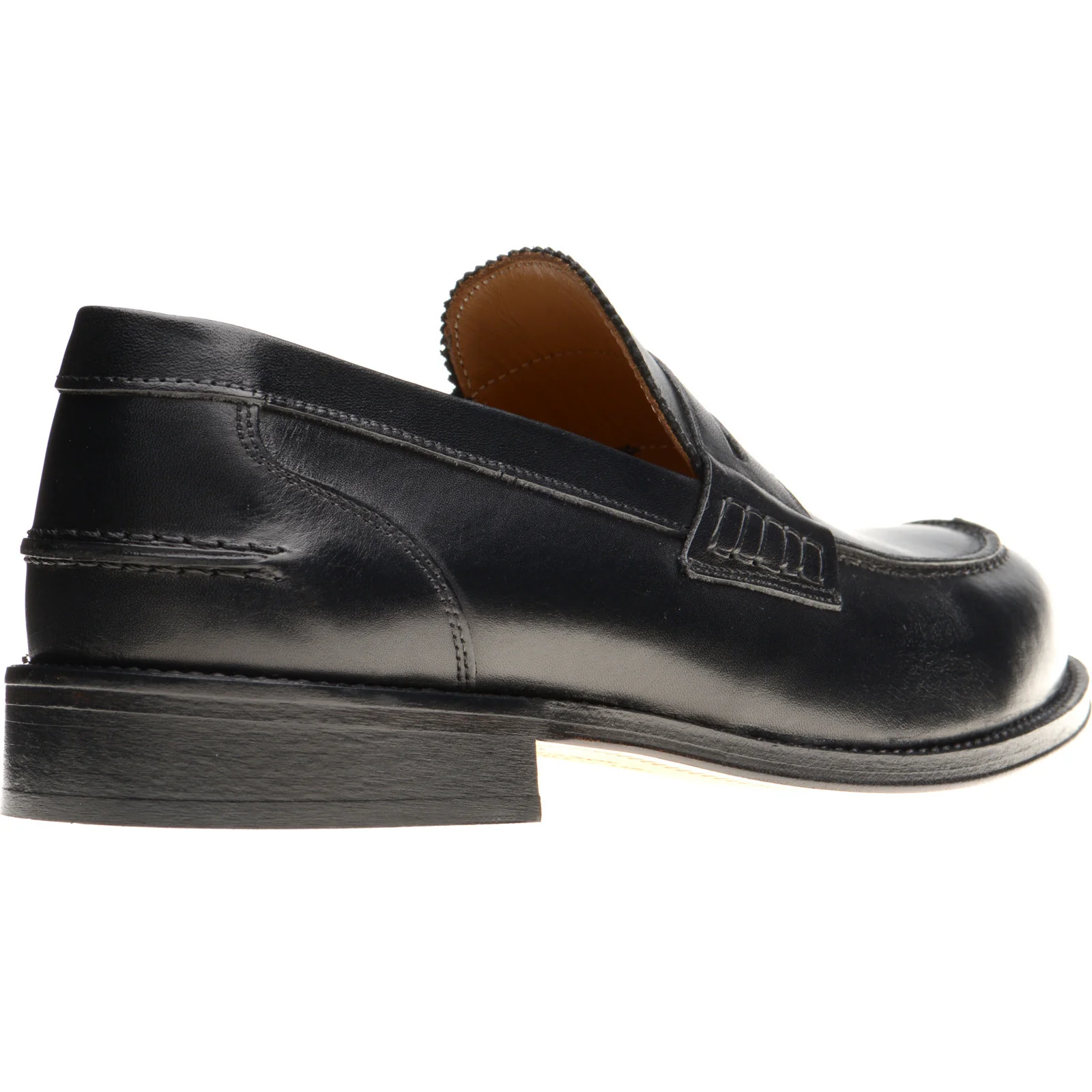 Herring Lombardo mens hybrid-soled loafers in black calf - Image 4