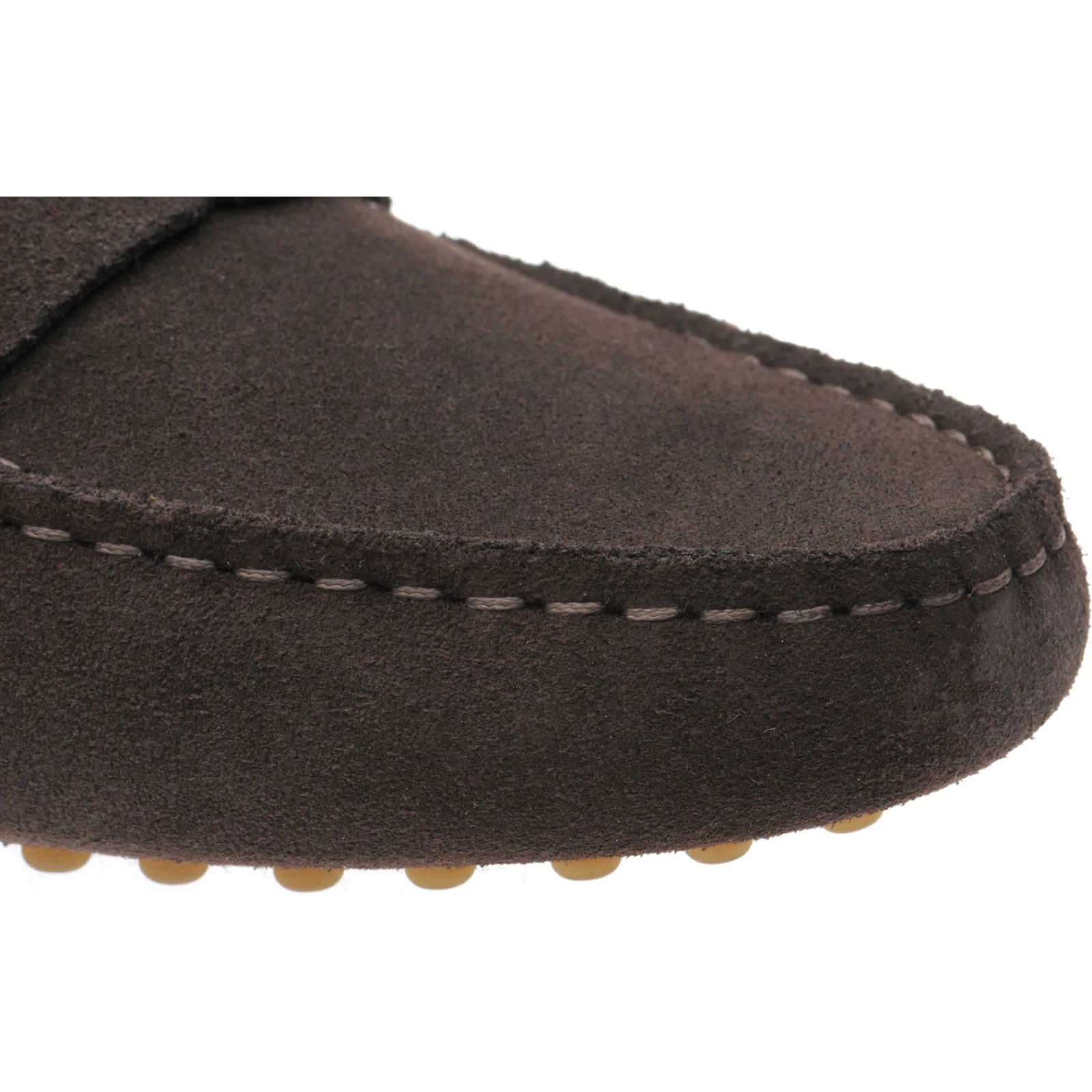 Herring Louisa ladies rubber-soled driving moccasins in chocolate suede - Image 5