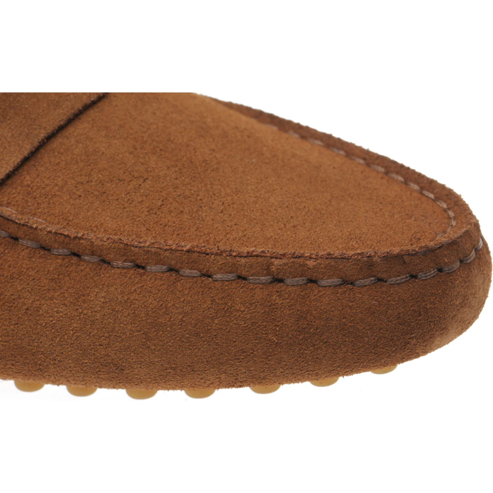 Herring Louisa ladies rubber-soled driving moccasins in cognac suede - Image 5