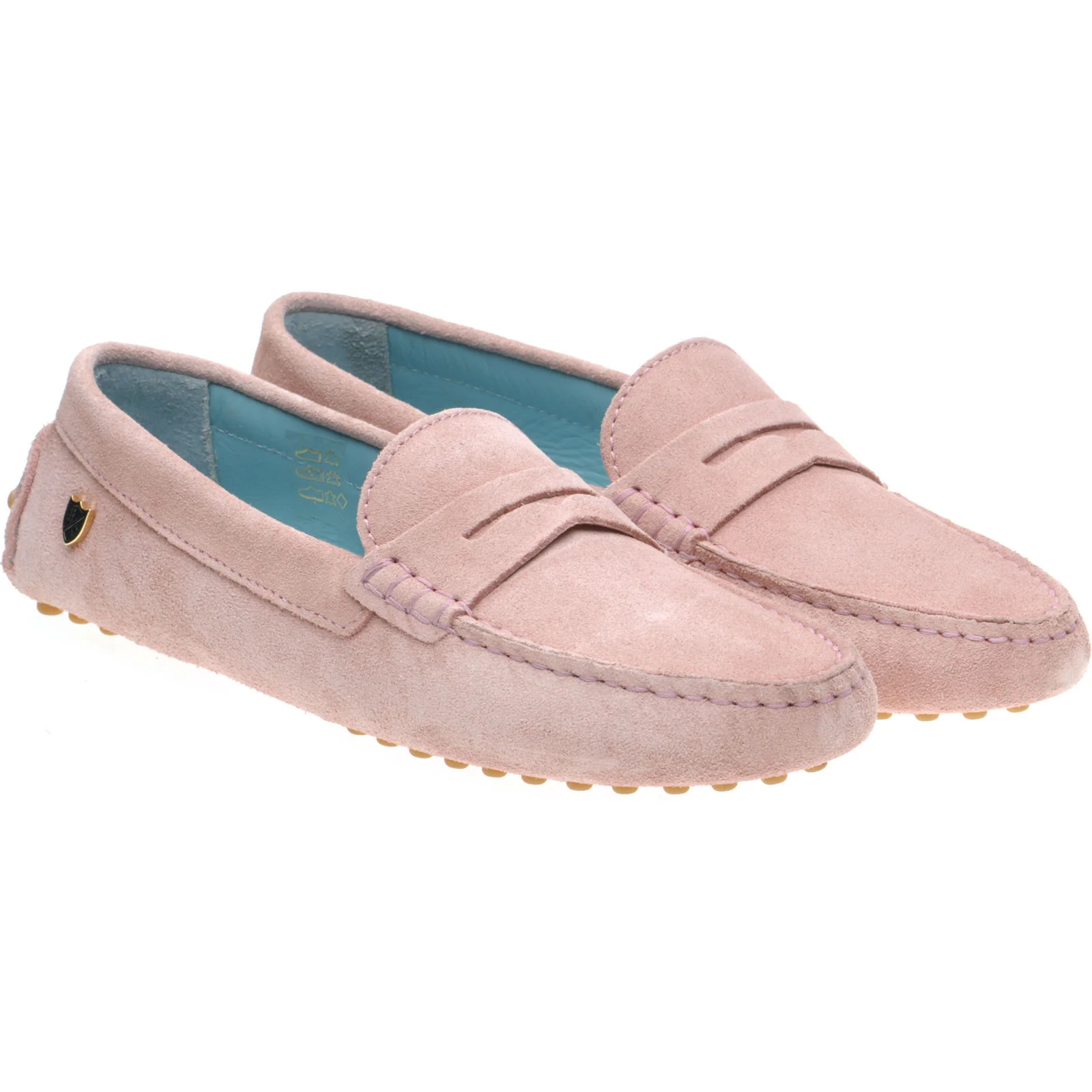 Herring Louisa ladies rubber-soled driving moccasins in ice pink (second)