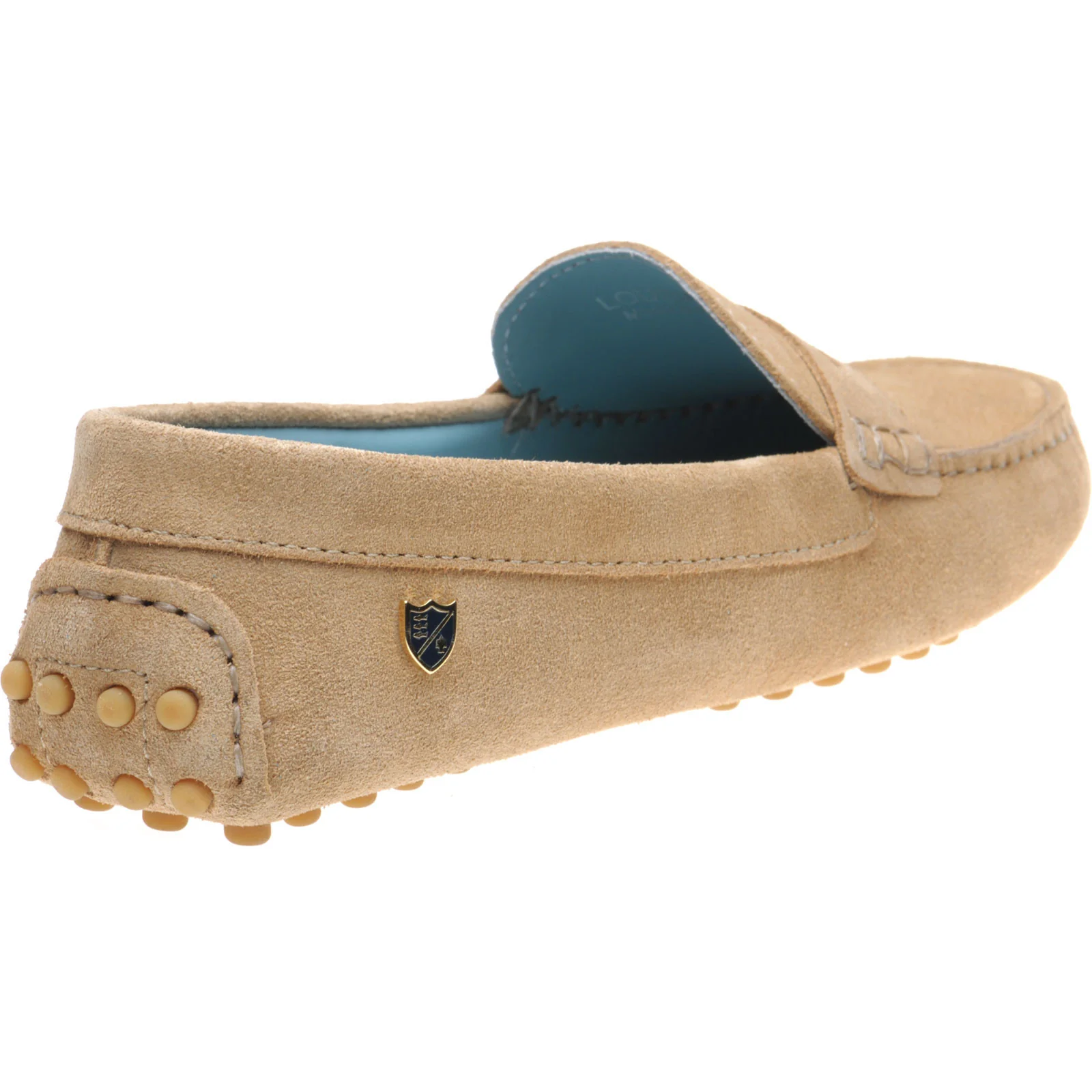 Herring Louisa ladies rubber-soled driving moccasins in sand suede - Image 4