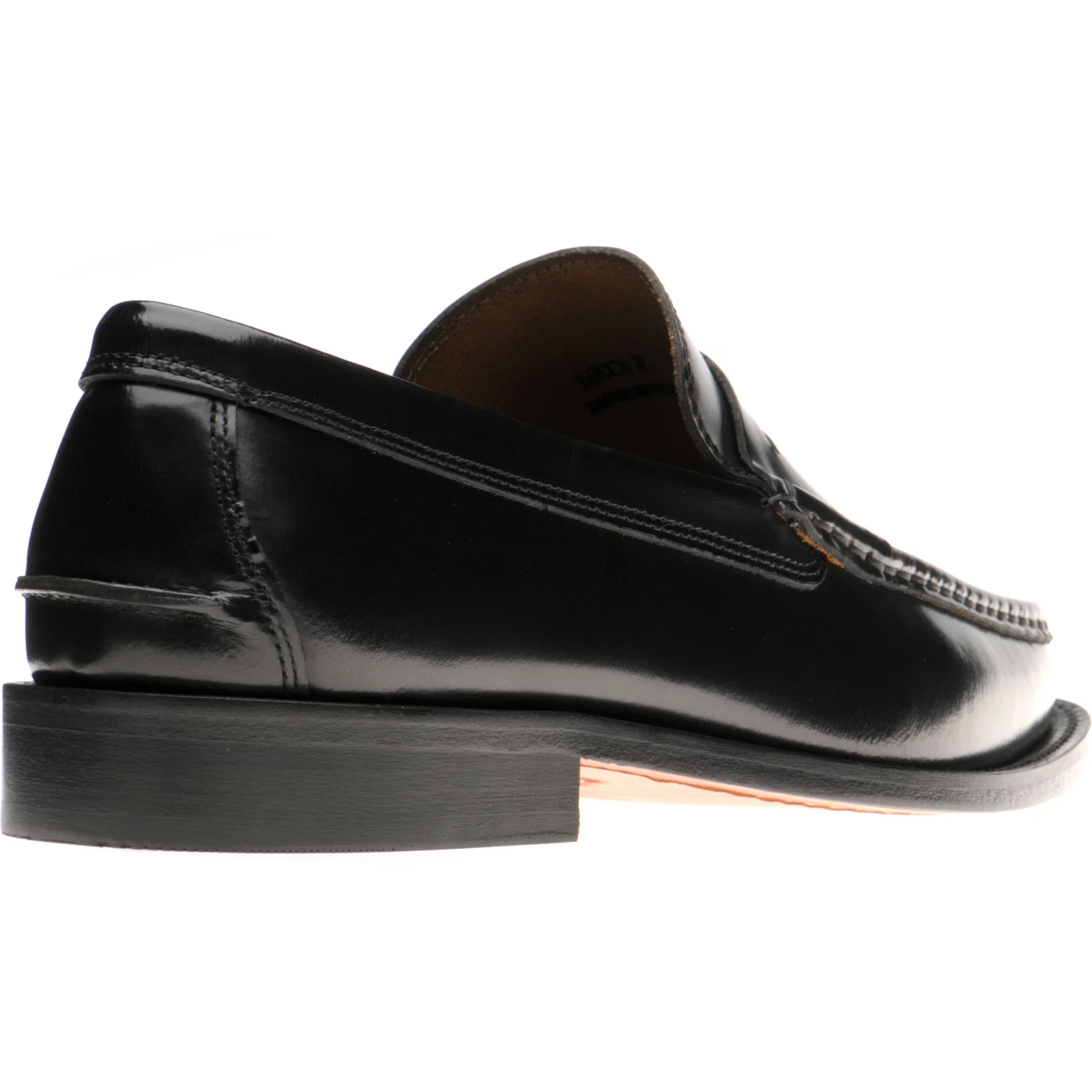 Herring Lucca II mens hybrid-soled loafers in black polished - Image 4