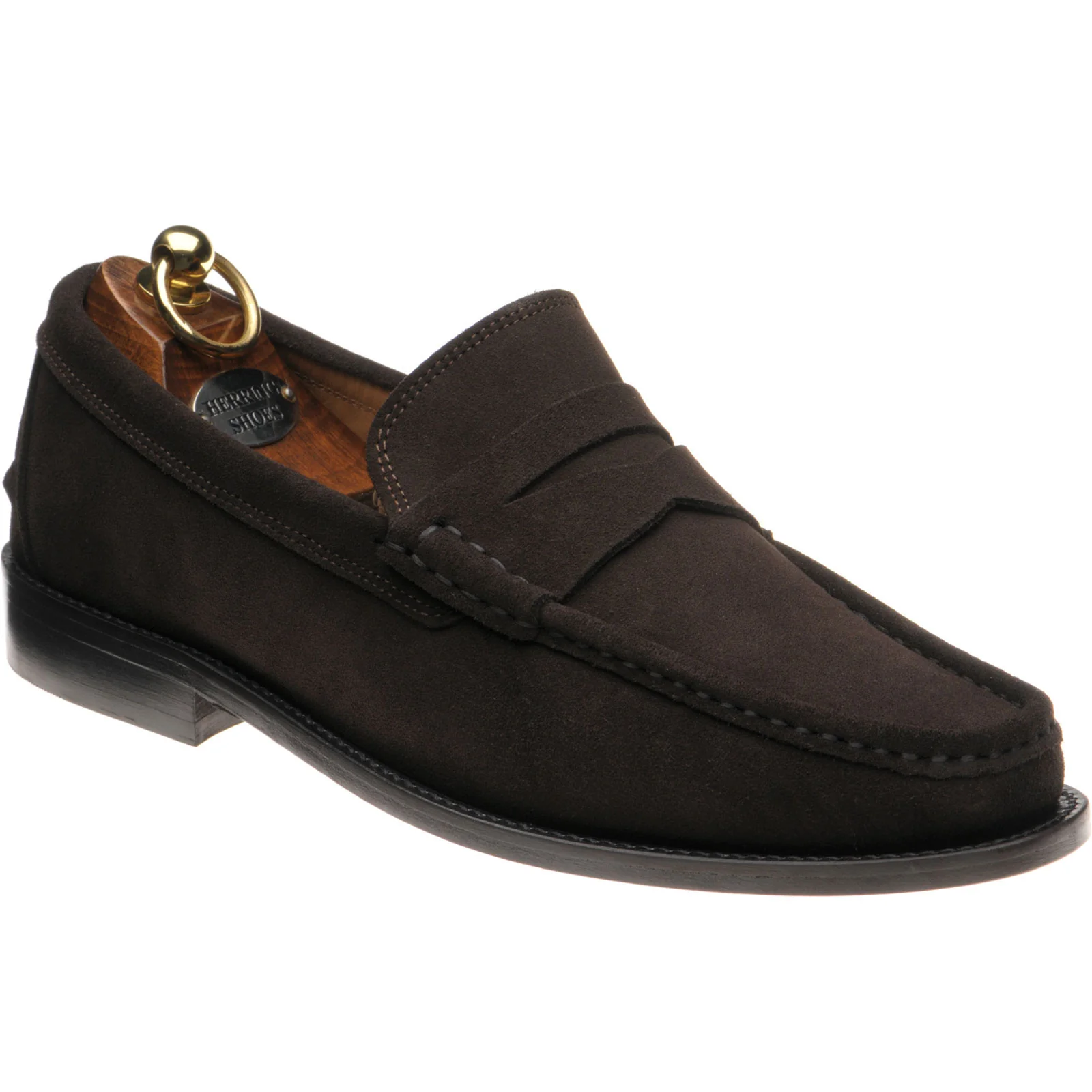Herring Lucca II mens hybrid-soled loafers in brown suede