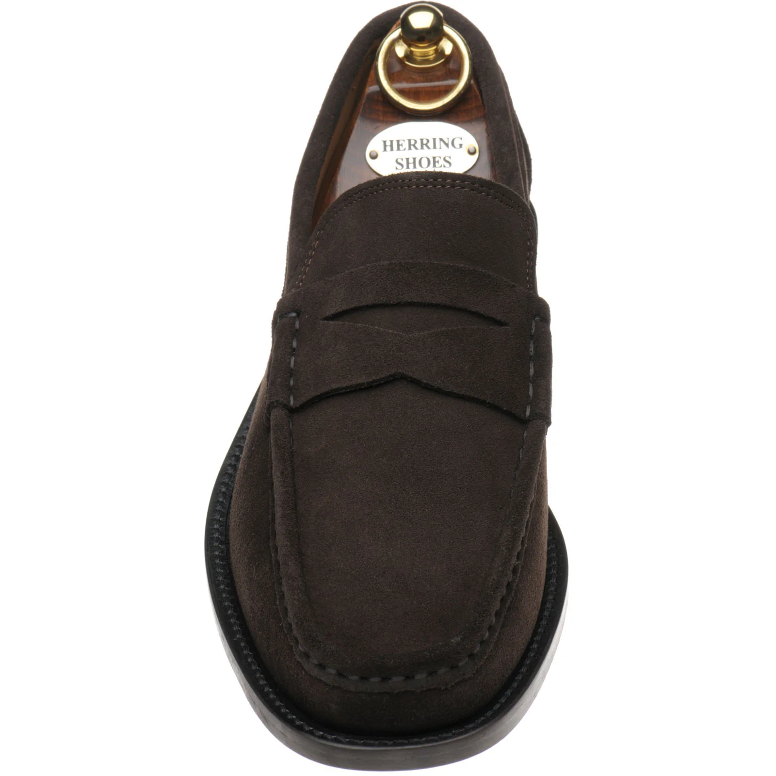 Herring Lucca II mens hybrid-soled loafers in brown suede - Image 2