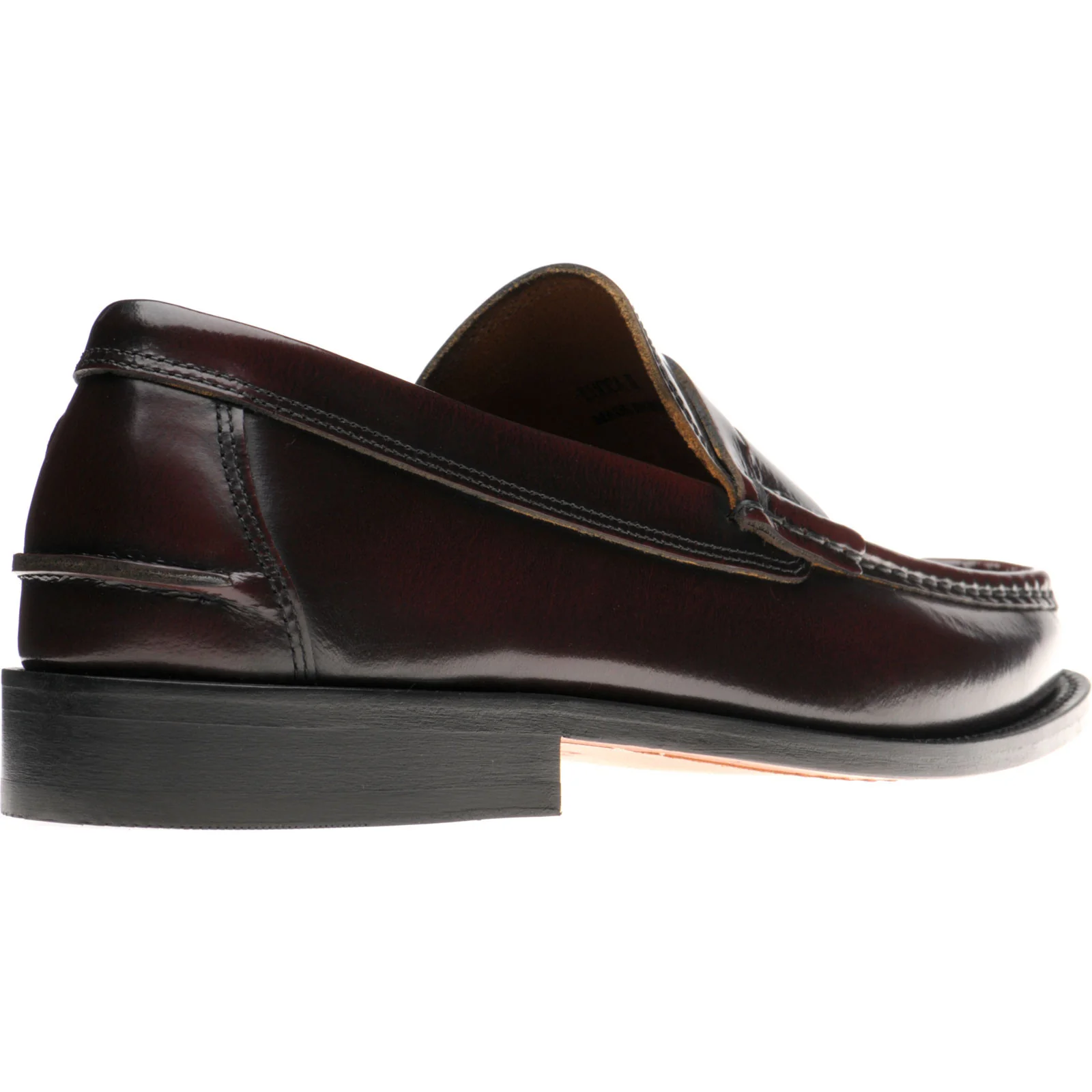 Herring Lucca II mens hybrid-soled loafers in burgundy polished - Image 4