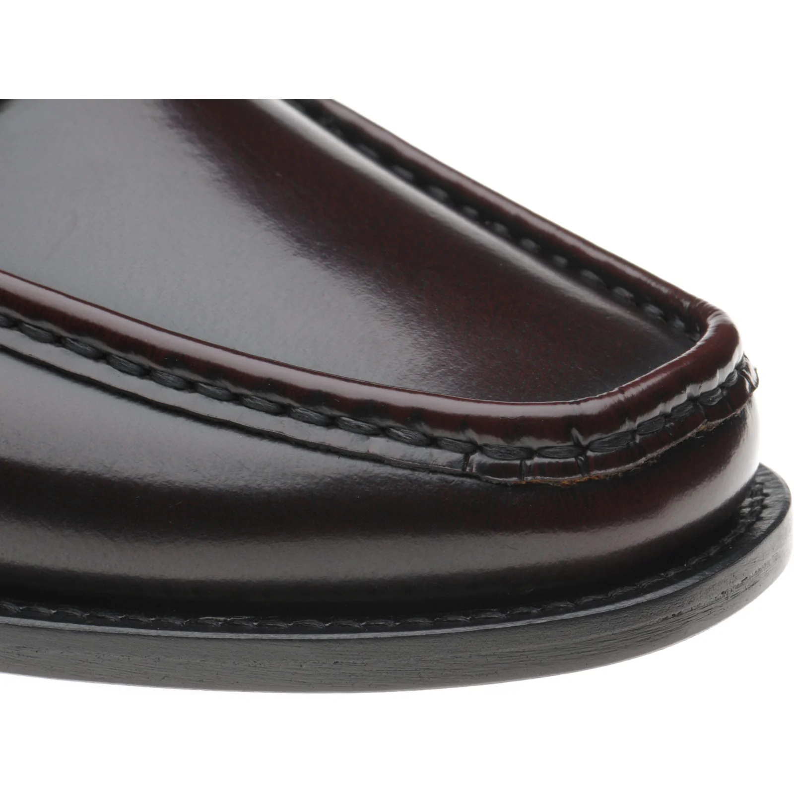 Herring Lucca II mens hybrid-soled loafers in burgundy polished - Image 5