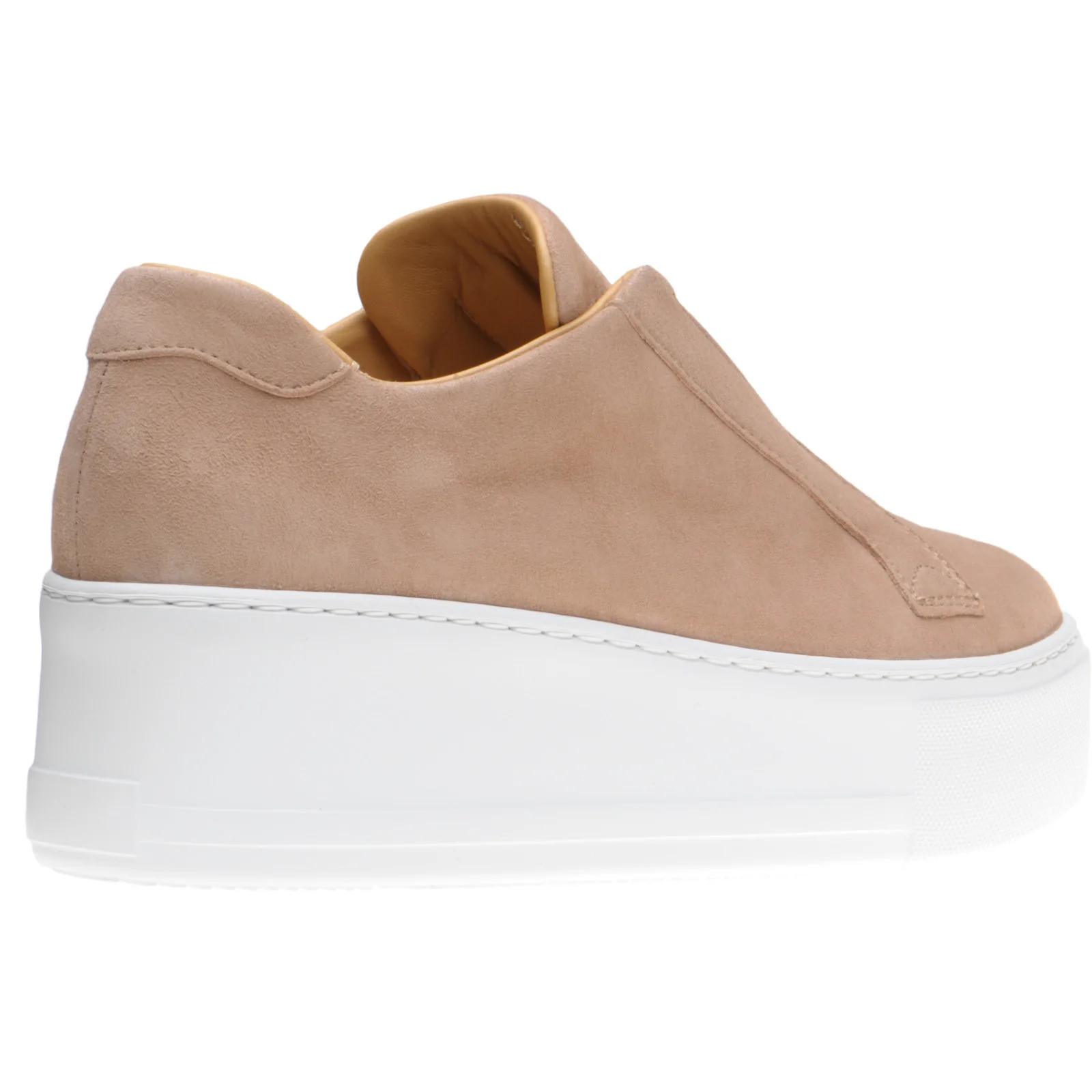Herring Lugano ladies rubber-soled trainers in biscuit suede - Image 4
