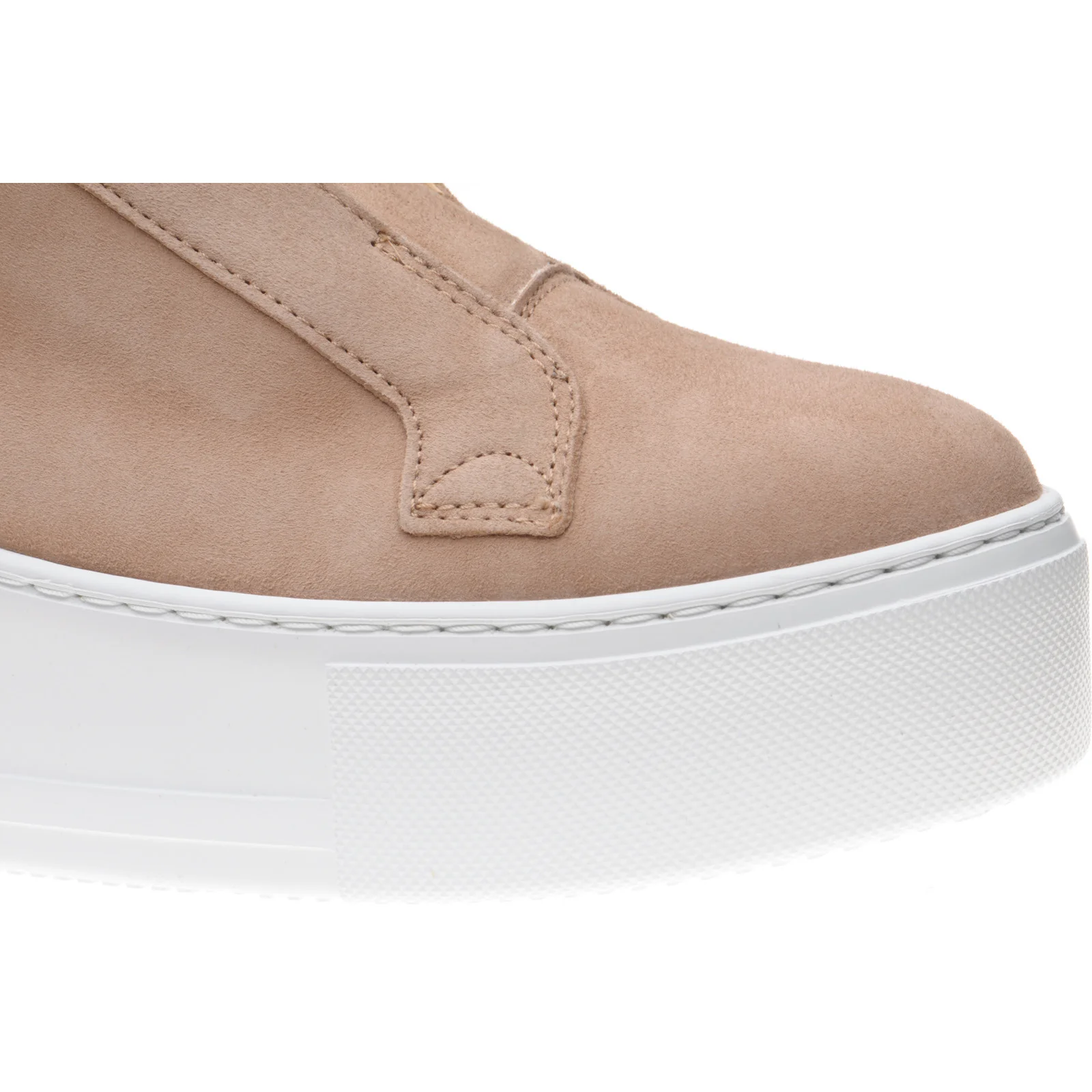 Herring Lugano ladies rubber-soled trainers in biscuit suede - Image 5