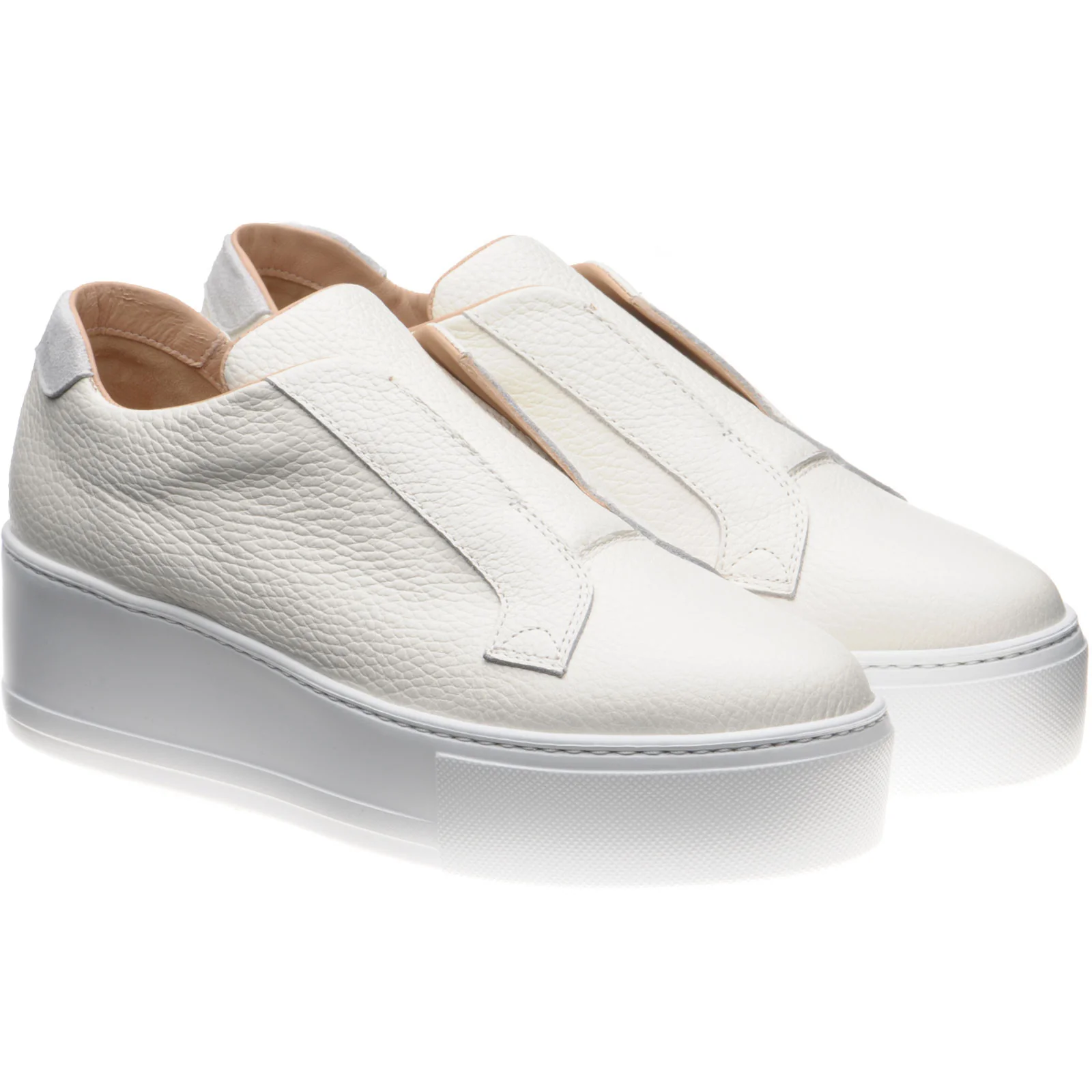Herring Lugano ladies rubber-soled trainers in off white grain